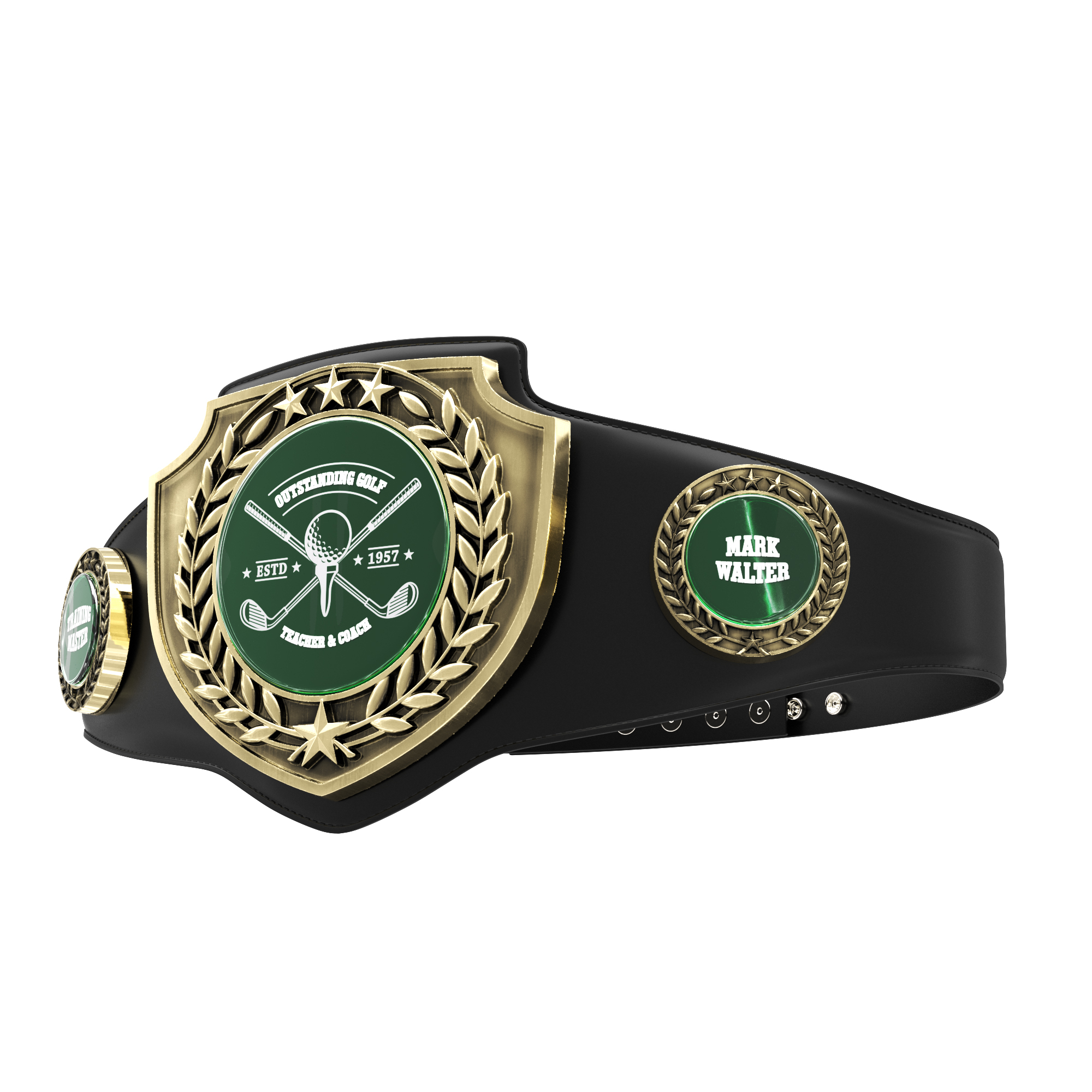 Express Vibraprint® Antique Bright Champion Award Shield Belt