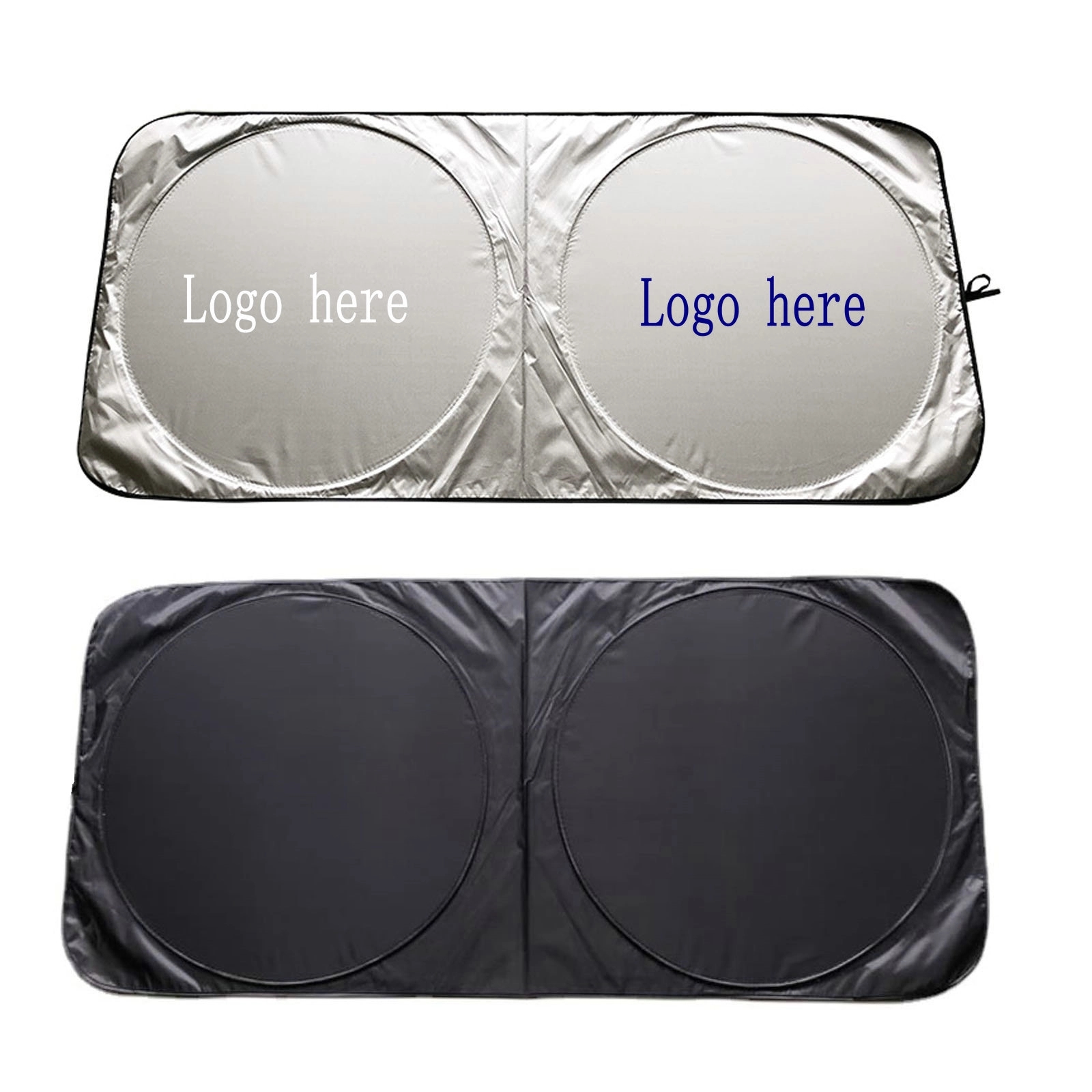 Foldable Double Circle Coated Car SunShade 1