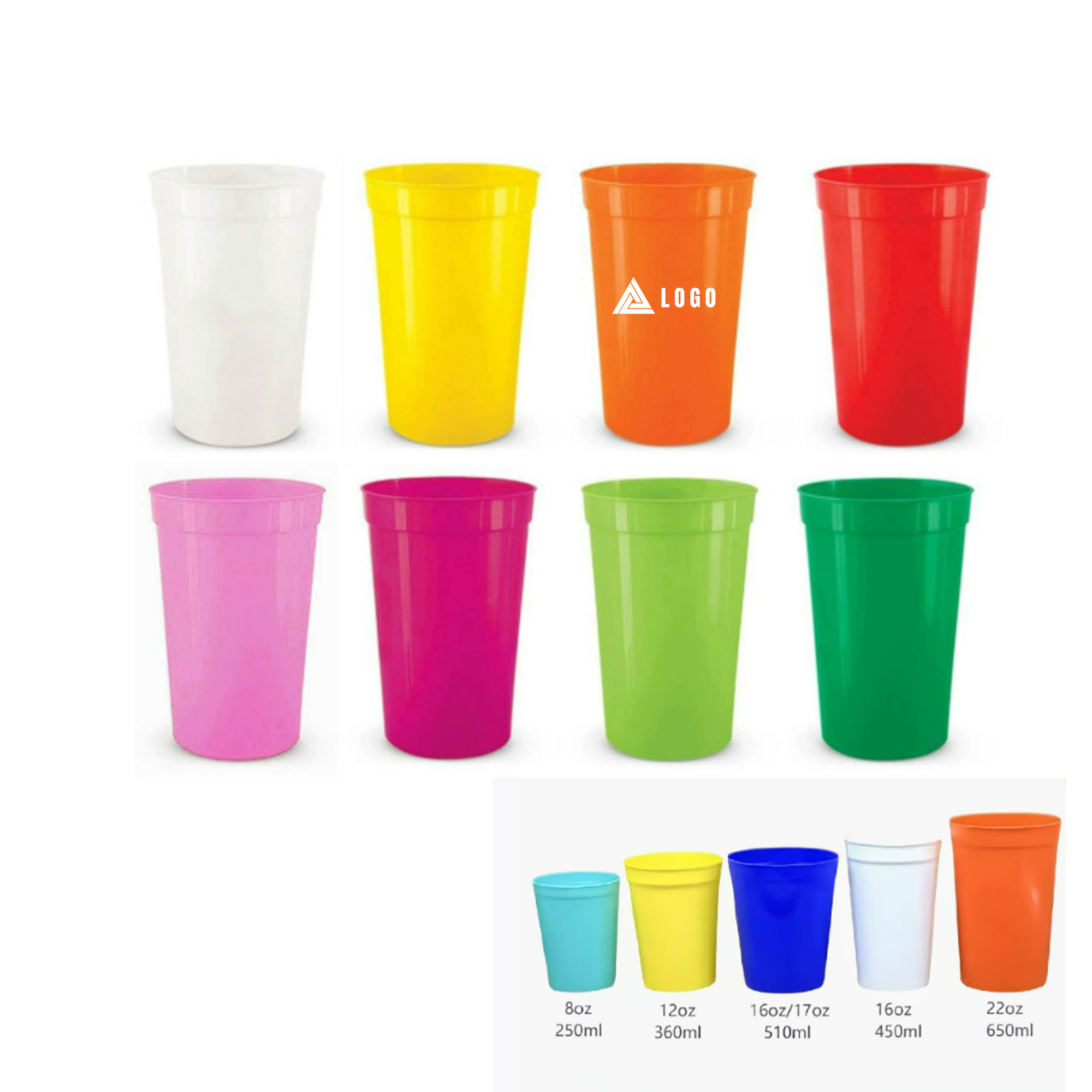 Plastic 16oz Party Stadium Cups 2