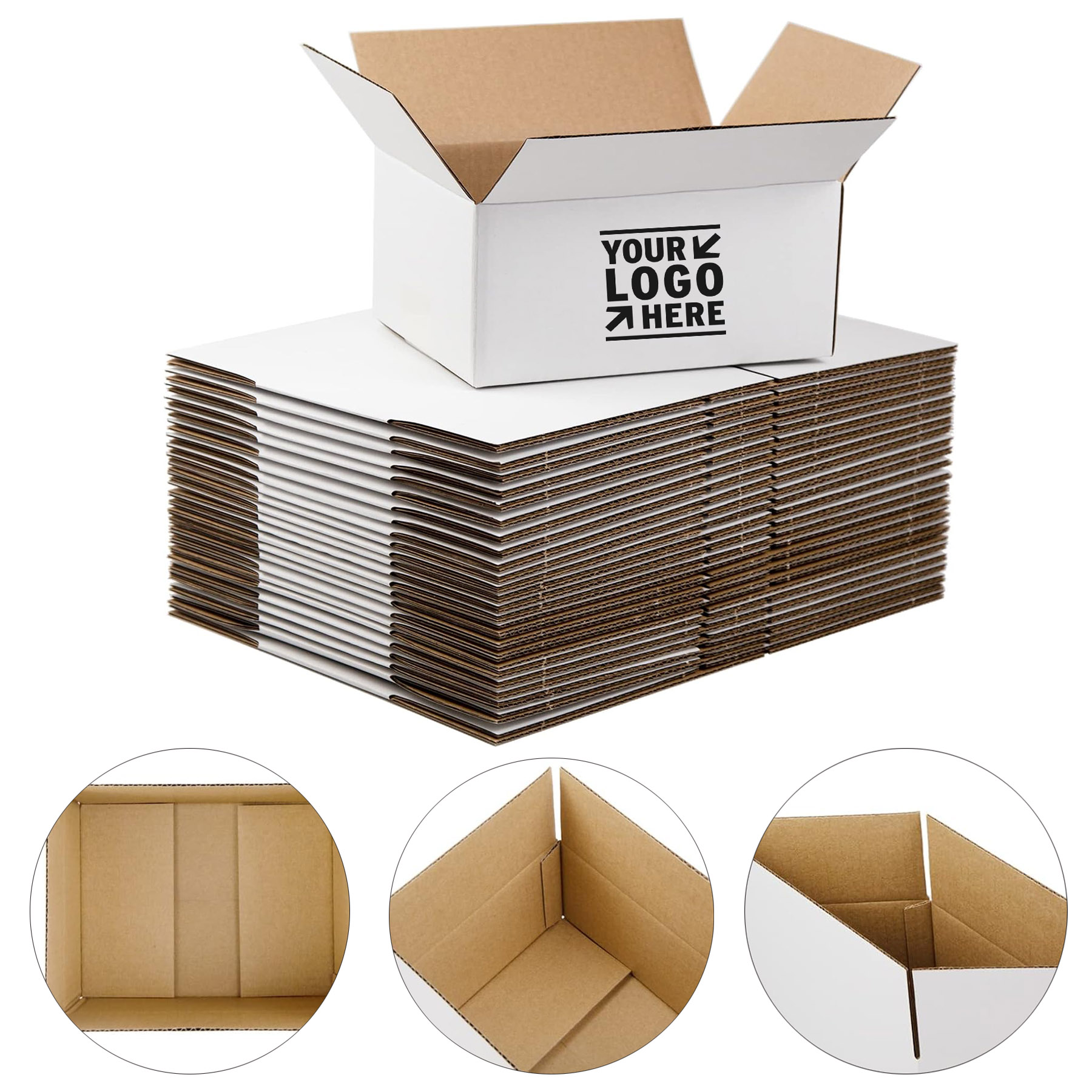 Professional Easy to Assemble 8x6x4 Inches Corrugated Cardboard Shipping Shipping Mailing Box