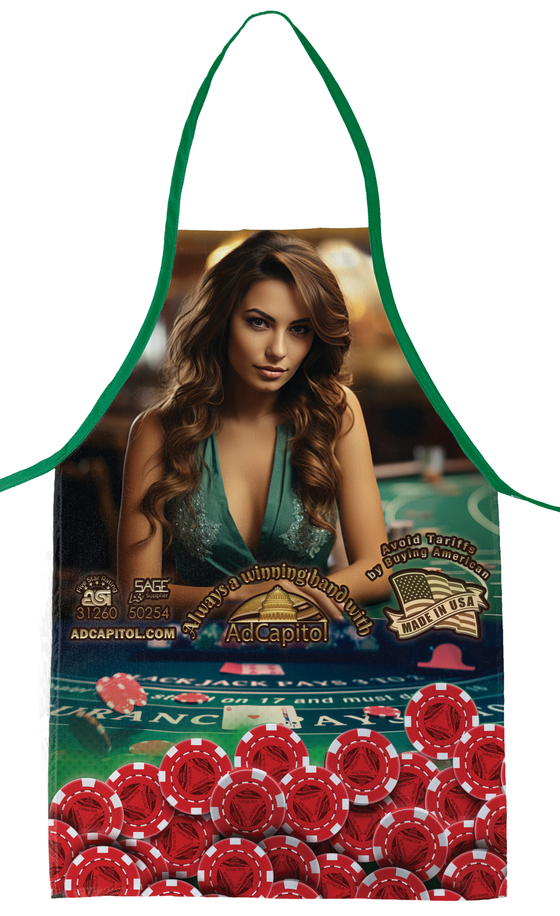 Sublimated Mid-Size Bib Apron 3