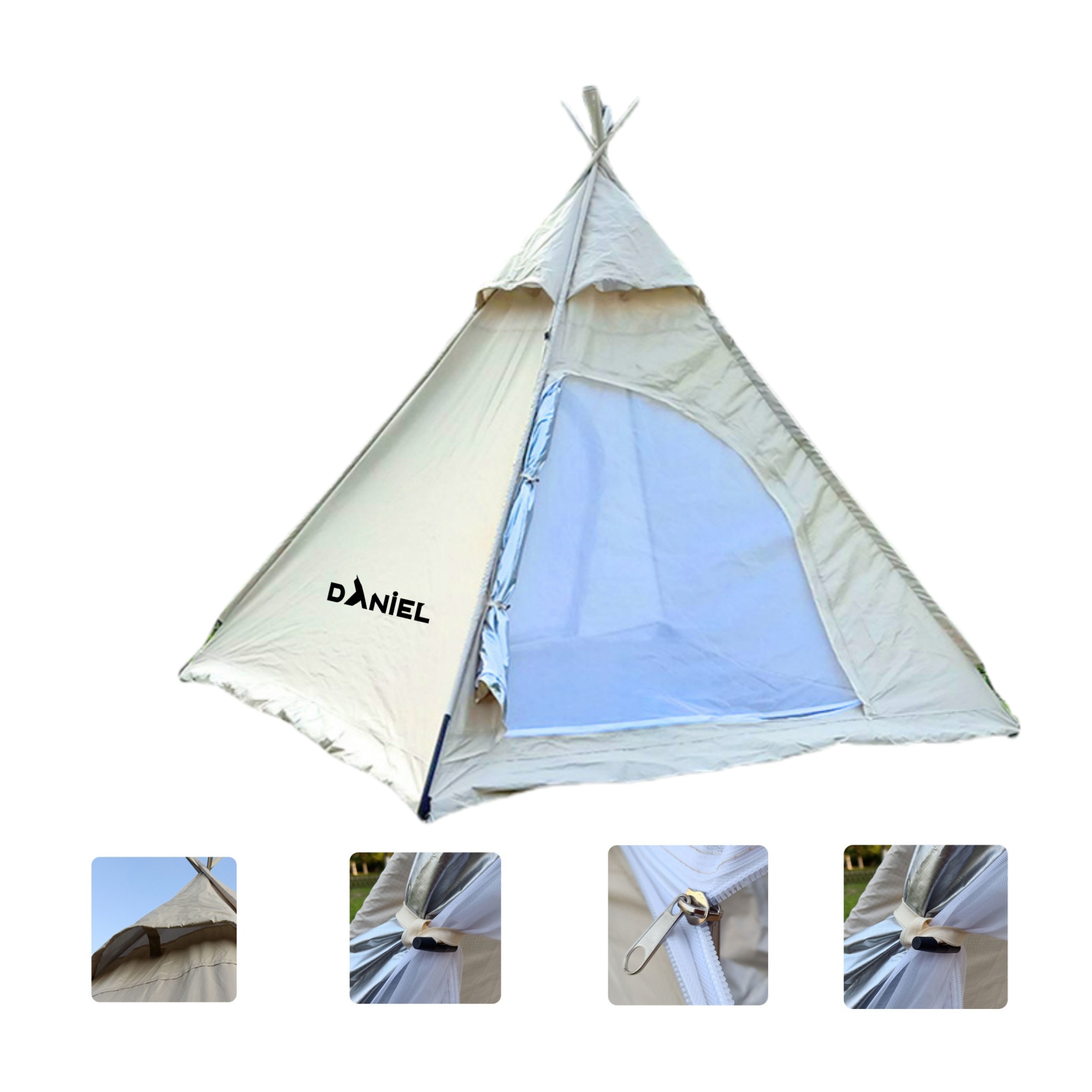 87" x 87" x 106" Indian Tent 2