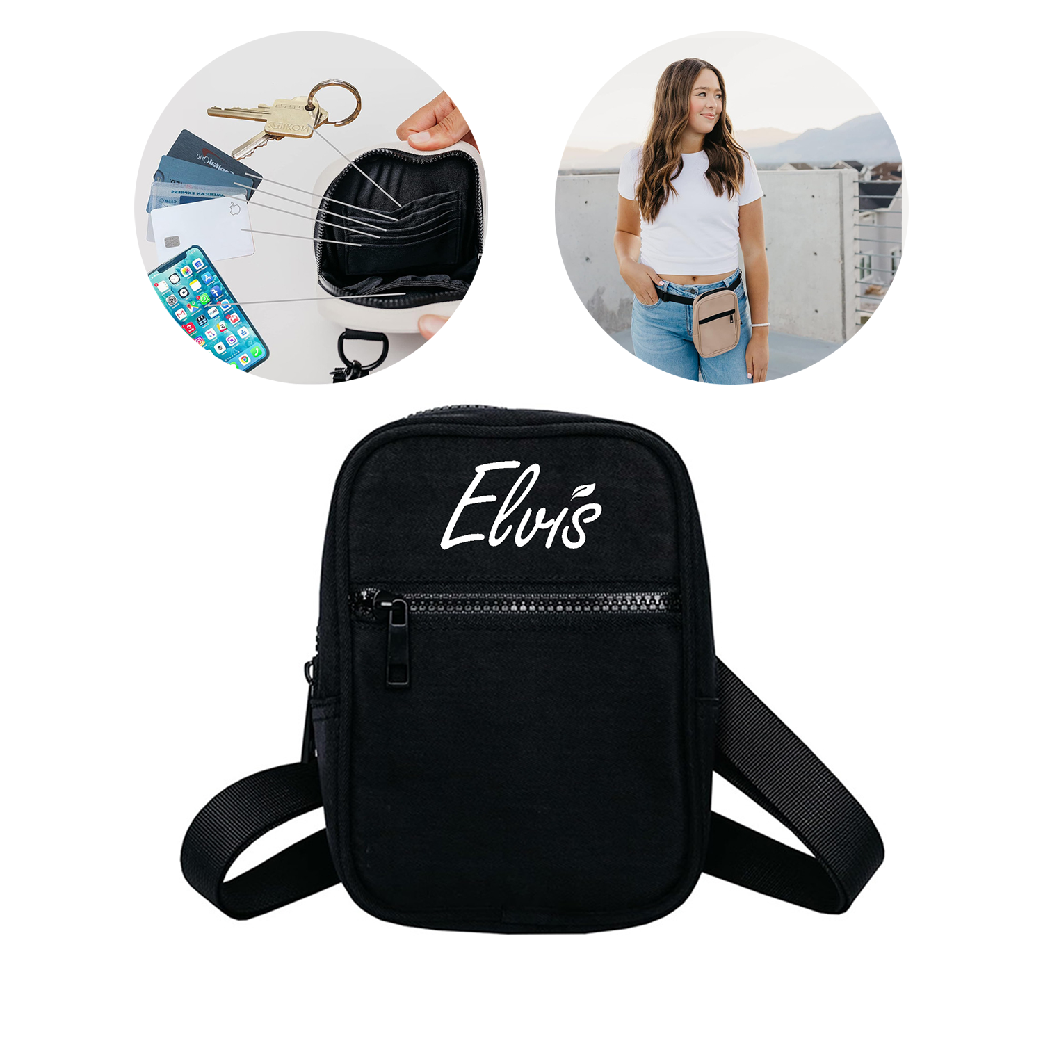 Custom Crossbody Bag with Detachable Waist Pack 5