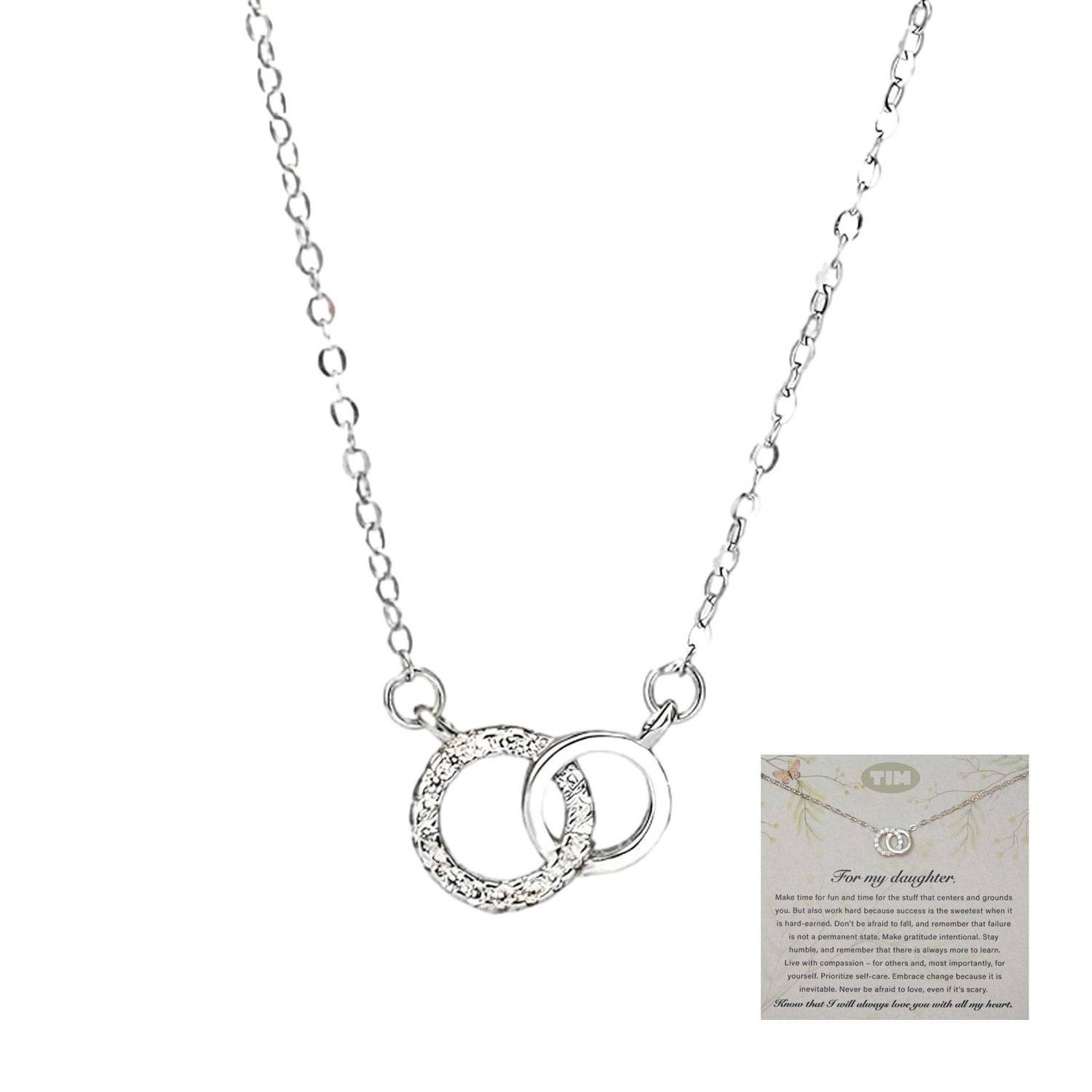 Double Ring Zircon Necklace 3