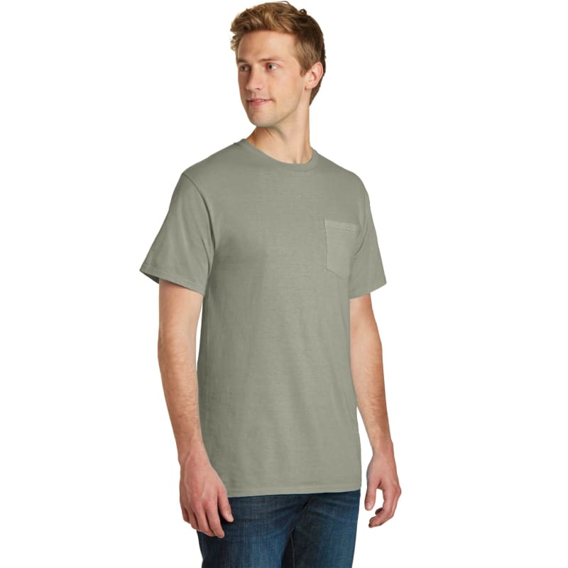 Port & Company Beach Wash Garment-Dyed Pocket Tee. 7