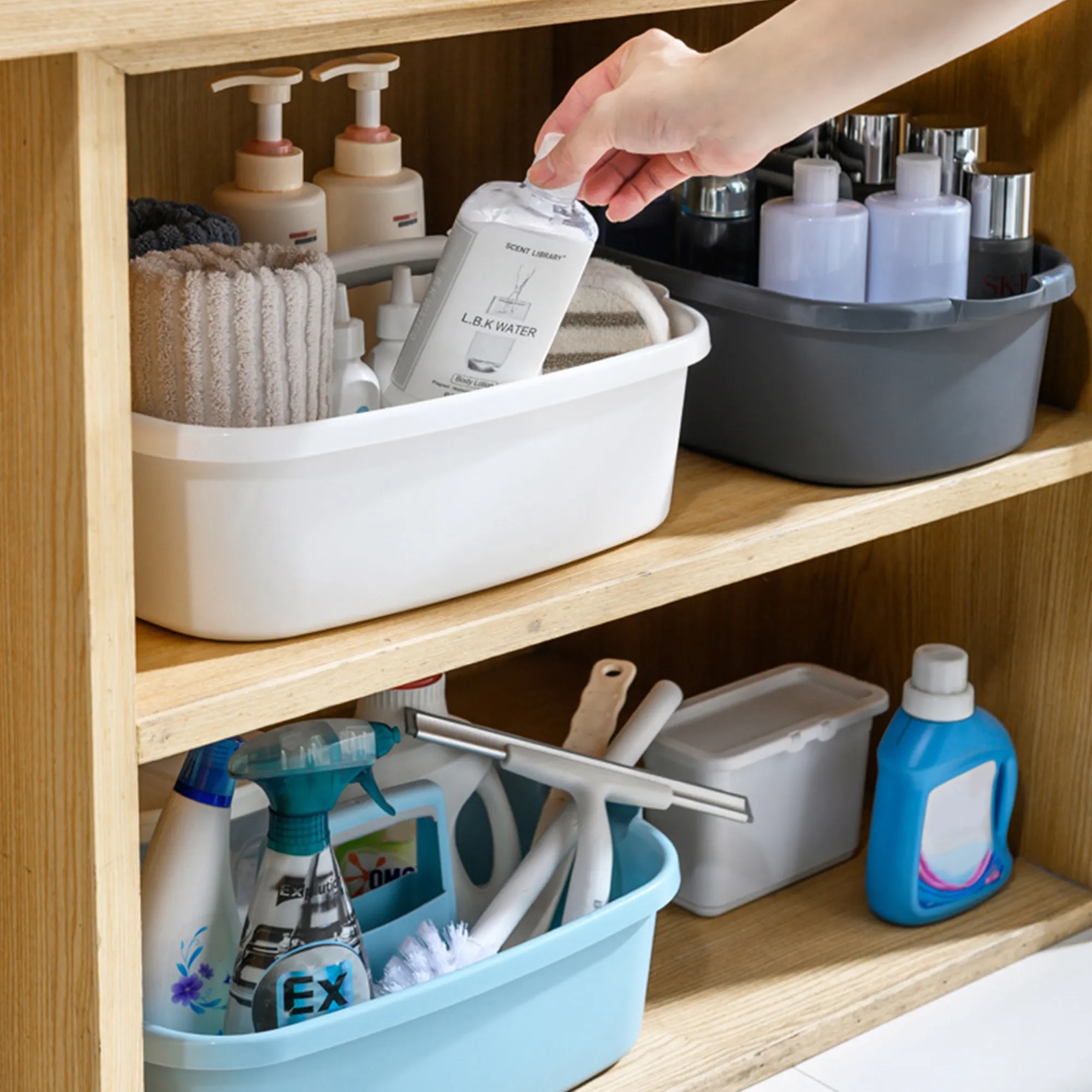 Multipurpose Plastic Storage Basket With Handle 5