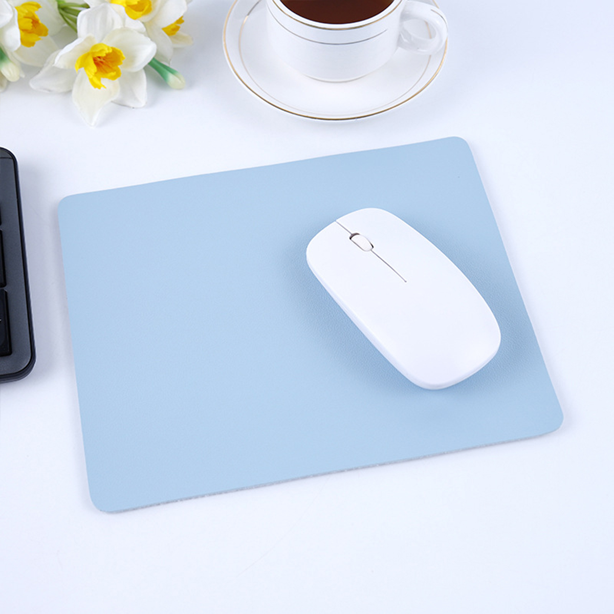 Leather Mouse Pad Small Waterproof Solid Color Simple 11