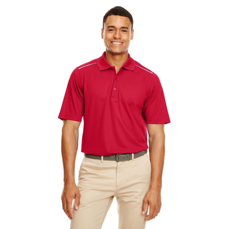 CORE365 Men's Radiant Performance Piqué Polo With Reflective Piping 12