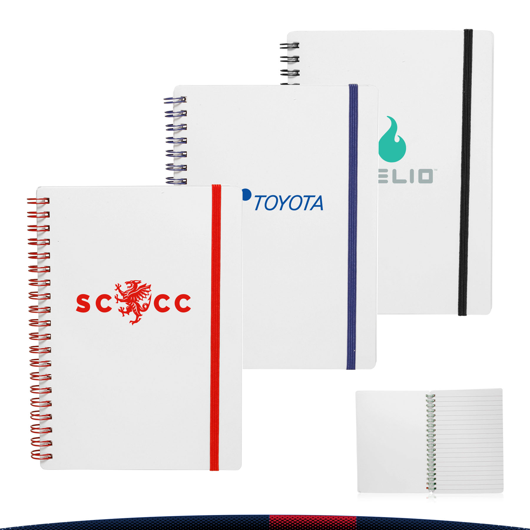 Ritoy White Spiral Notebooks 3