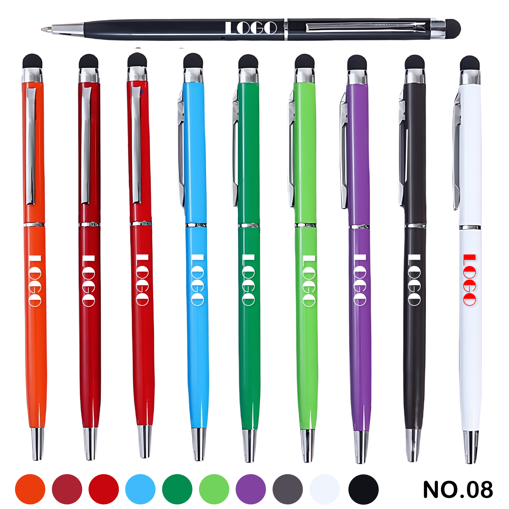 Colorful twist-action metal ballpoint pen 2