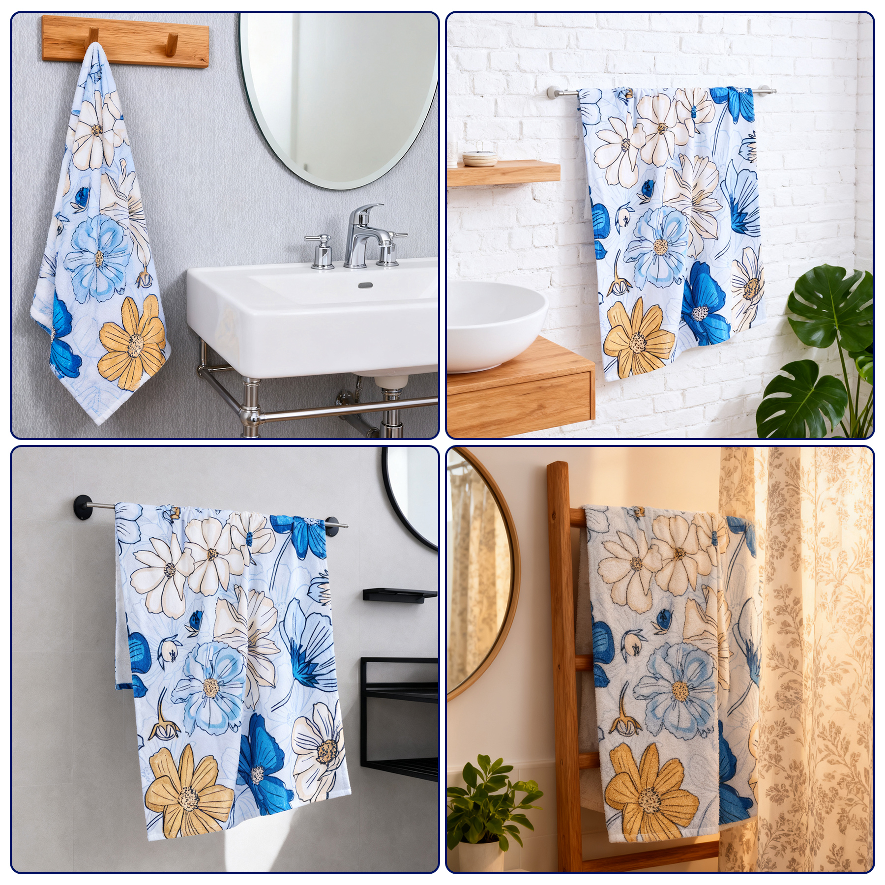 Full Color 400GSM Cotton Beach Towel 30" X 60" 5