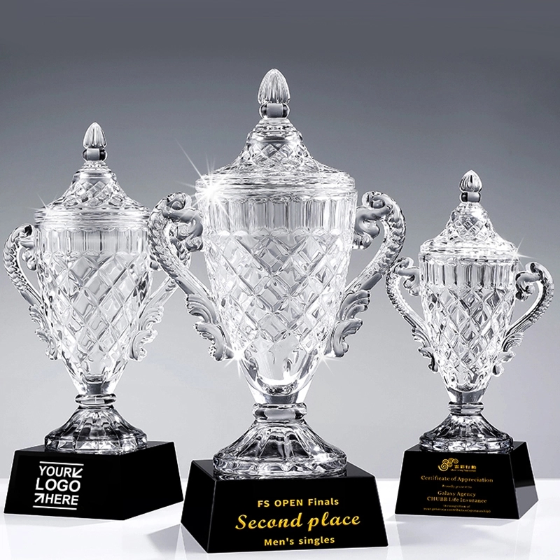 Glass crystal cup trophy award 2