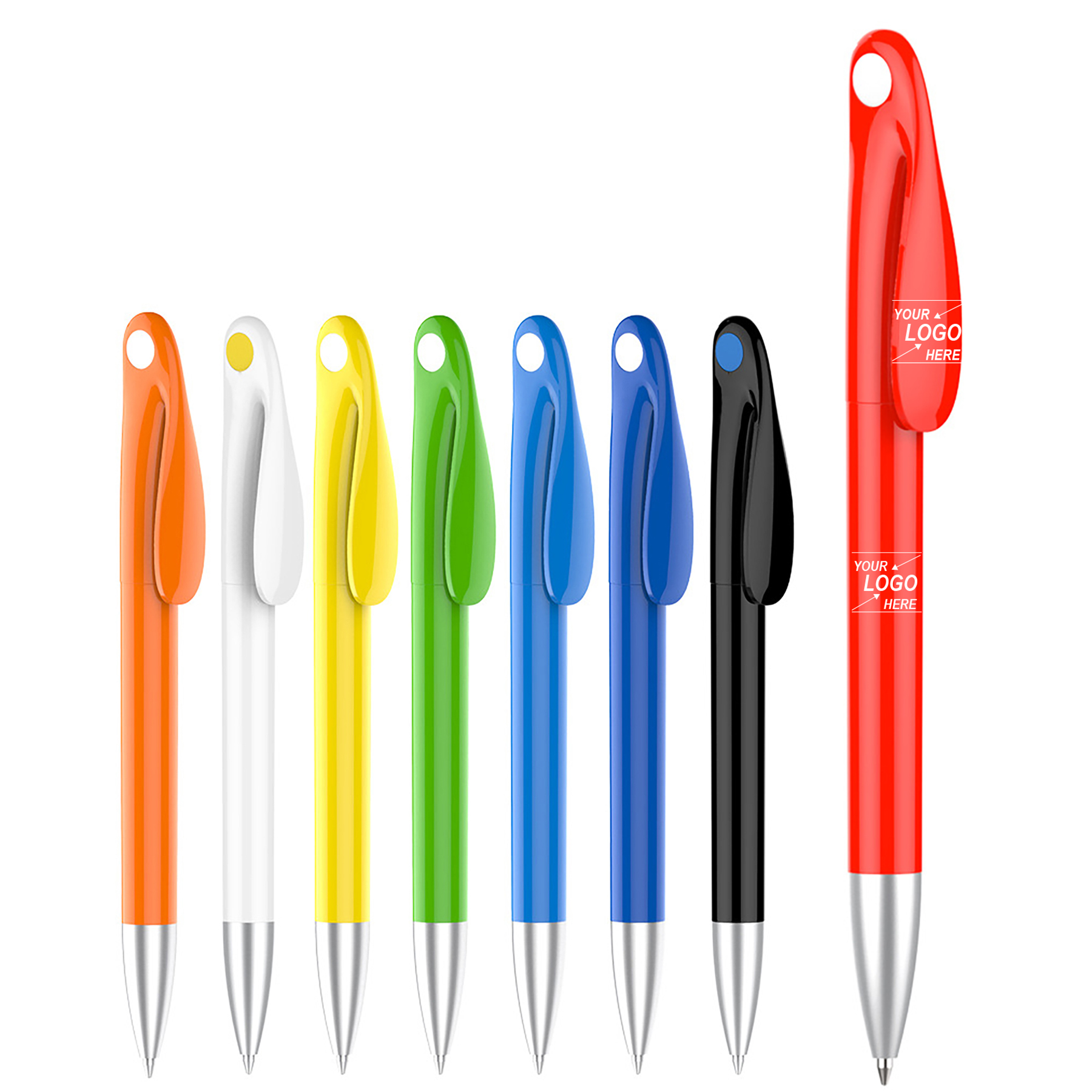 Retractable Ballpoint Pen Plastic Twist Pens 3