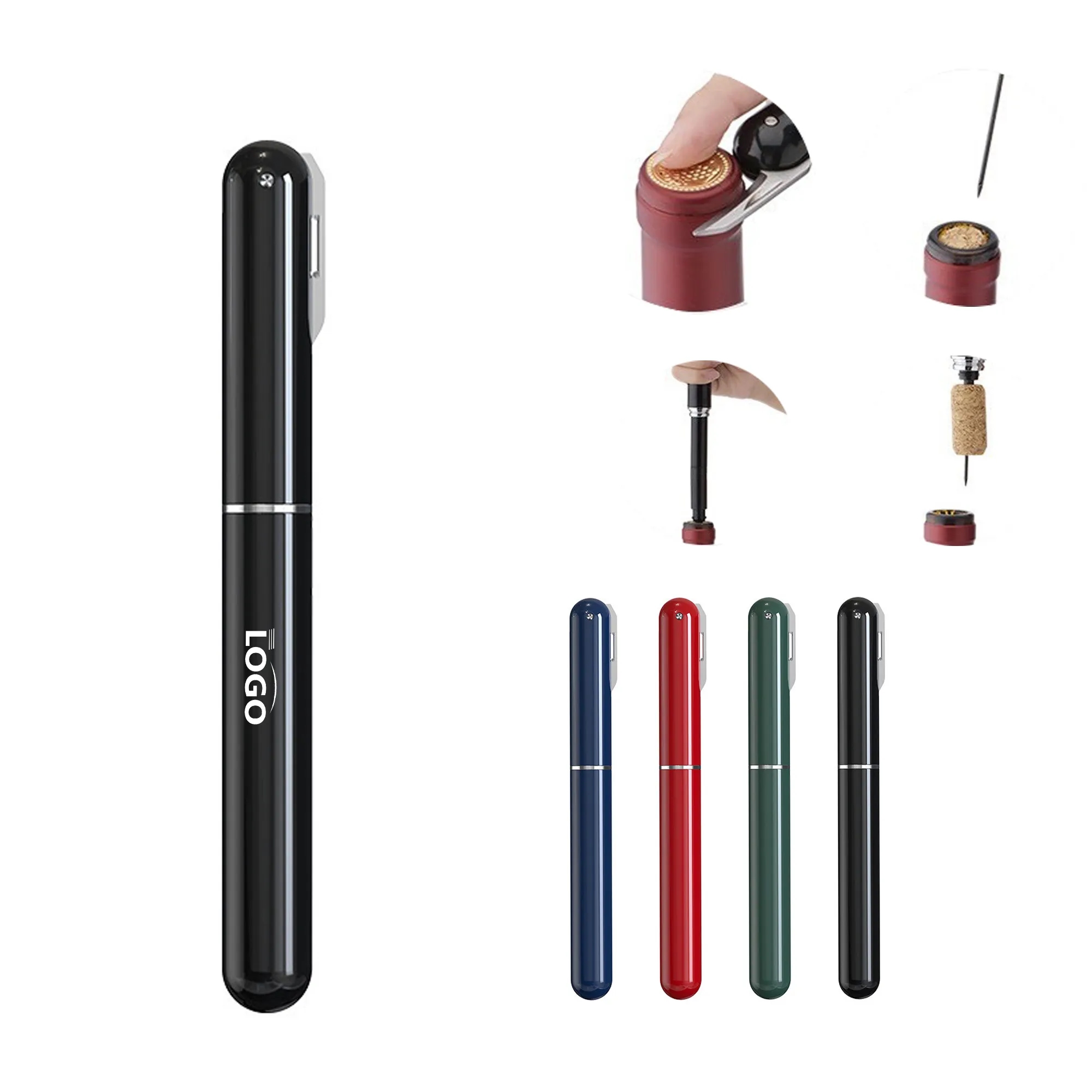 2 In 1 Pen Shaped Air Pump Wine Bottle Opener MOQ 10pcs 8