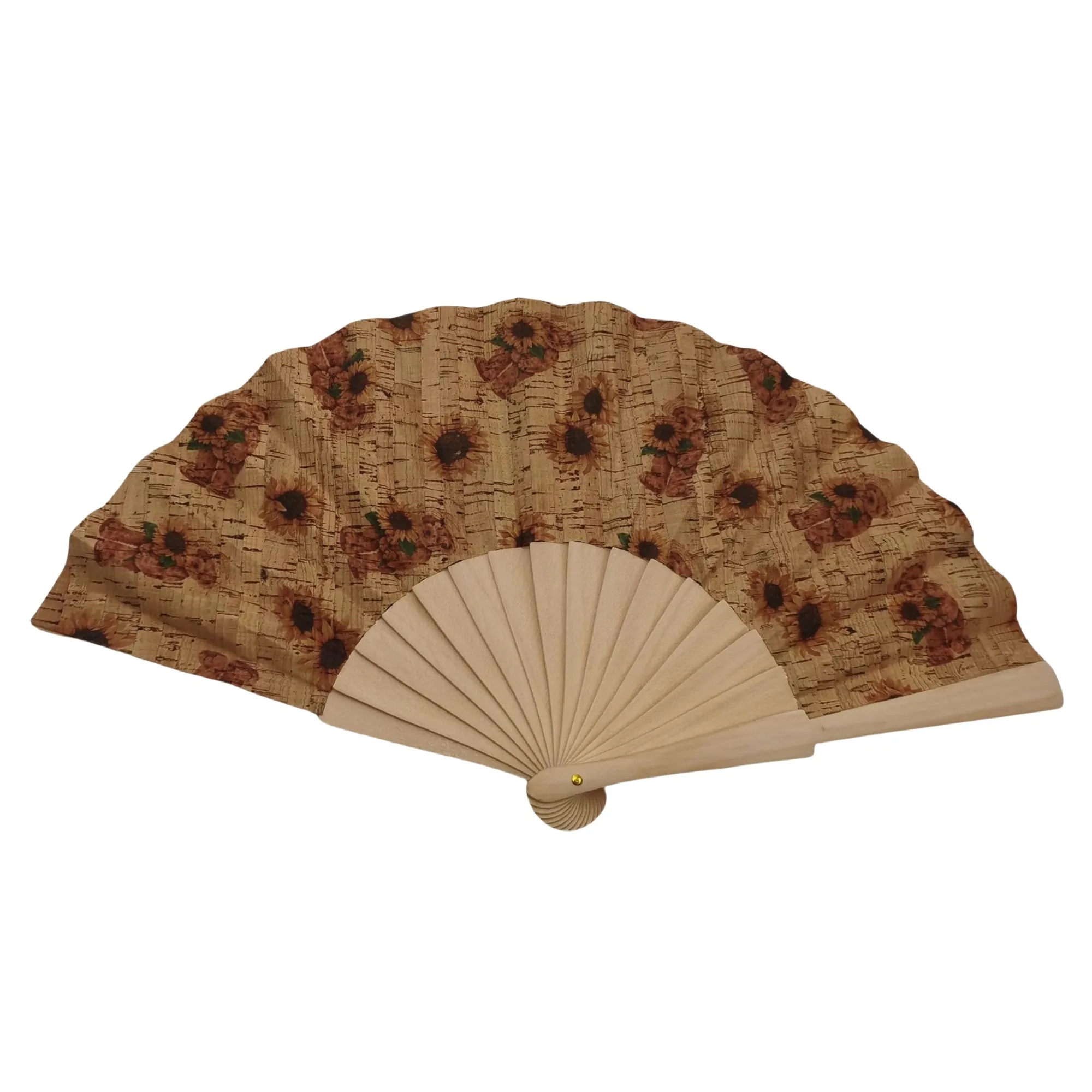 Wooden Cork Folding Hand Fan 9