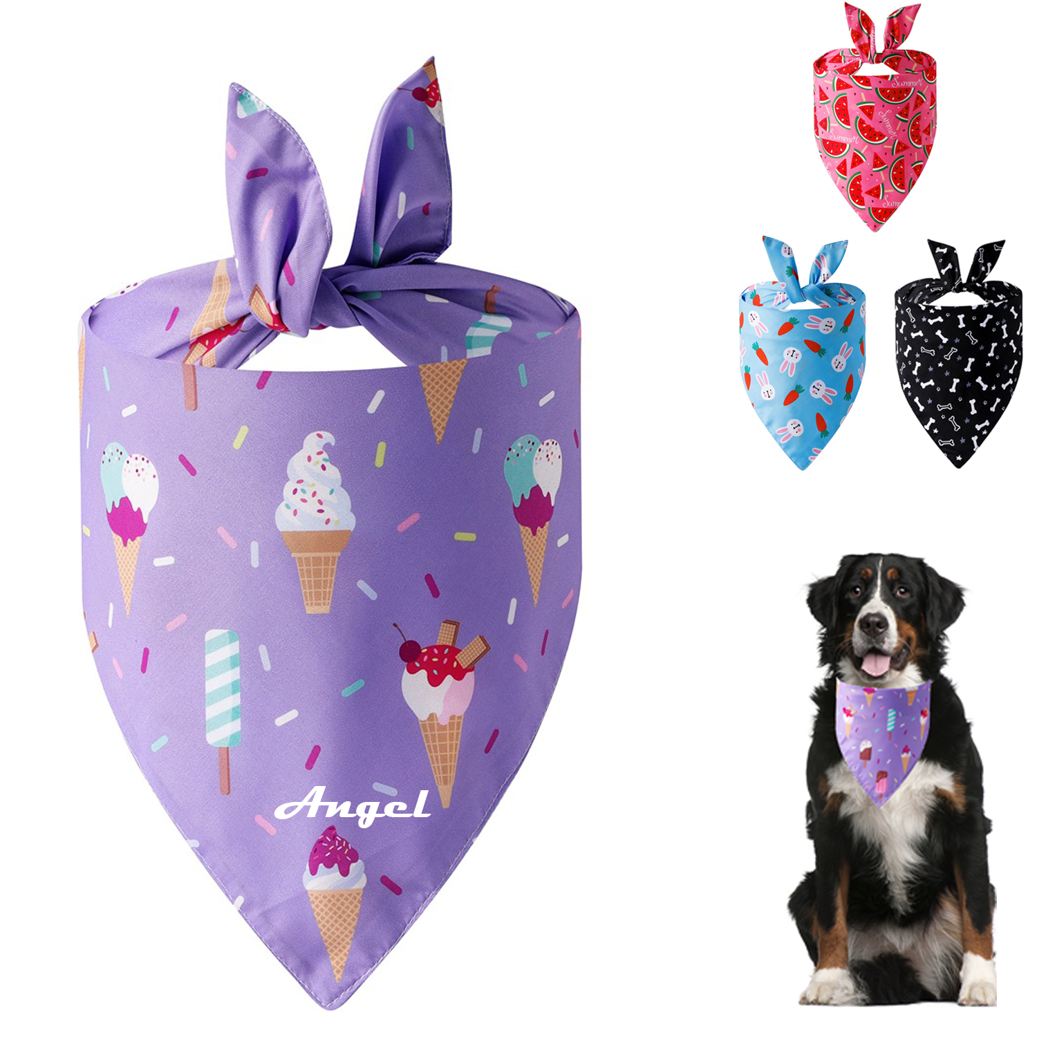 Reversible Washable Dog Bandana 1