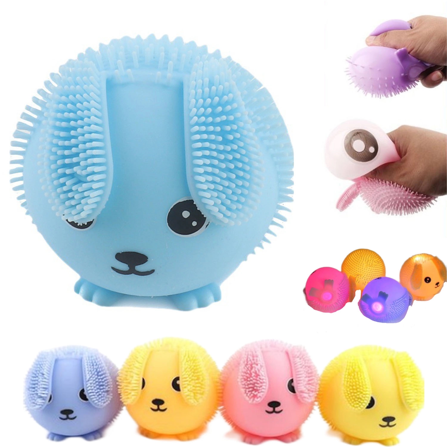 Led Light Up Puffer Bunny Rabbit Fidget Toy 2