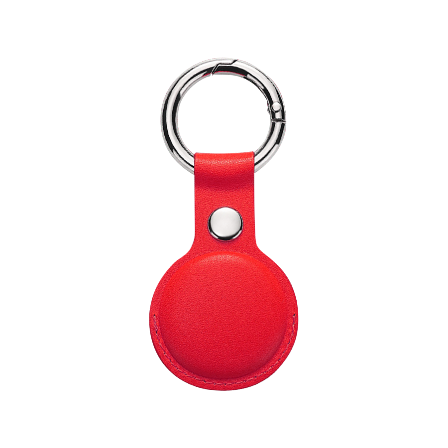 Economical PU Leather AirTag Holder with Key Ring 18