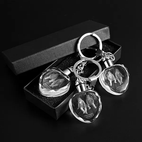 Crystal Heart Shaped Keychain 2