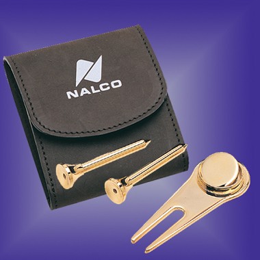 LEATHER POUCH/ GOLD ACCESSORIES 2
