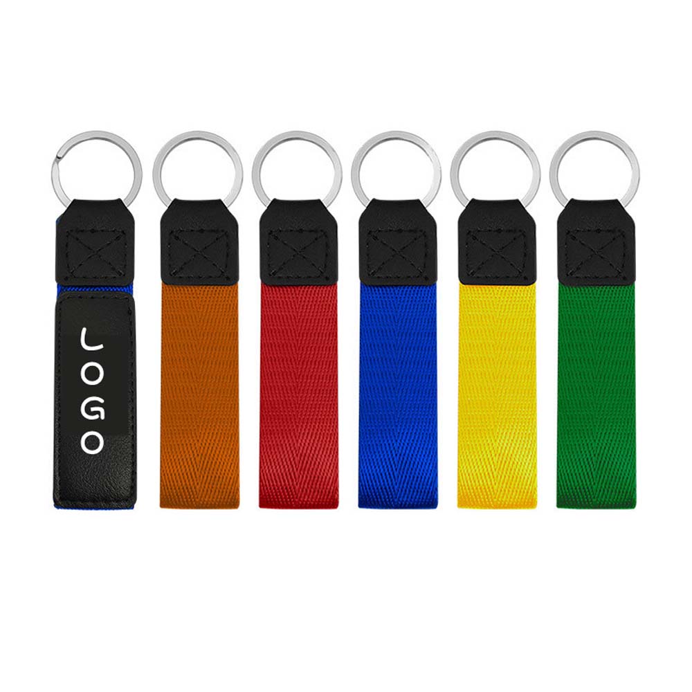Colorful Leather Webbing Keychain 3