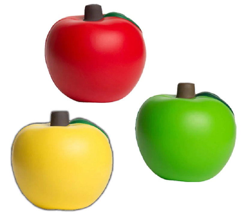 Apple Shape Stress Balls, Semi Soft Squeezable Stress Reliever 4