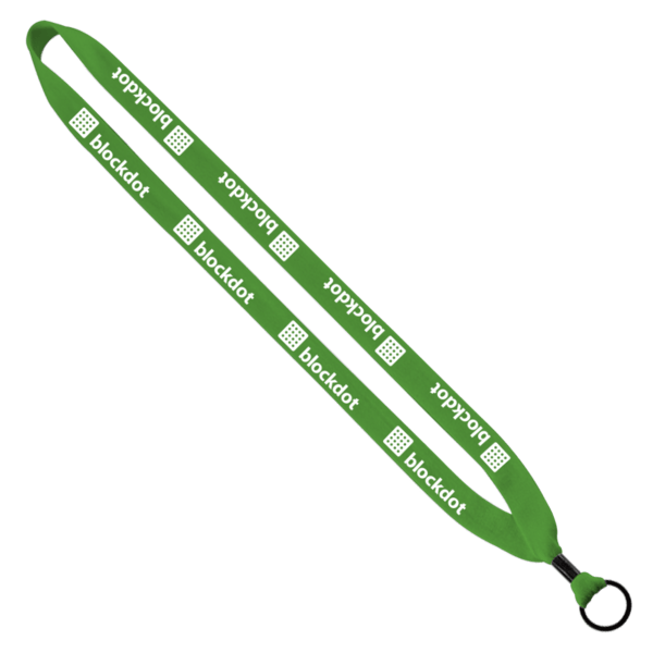 3/4" Cotton Lanyard with Metal Crimp & Split-Ring 70