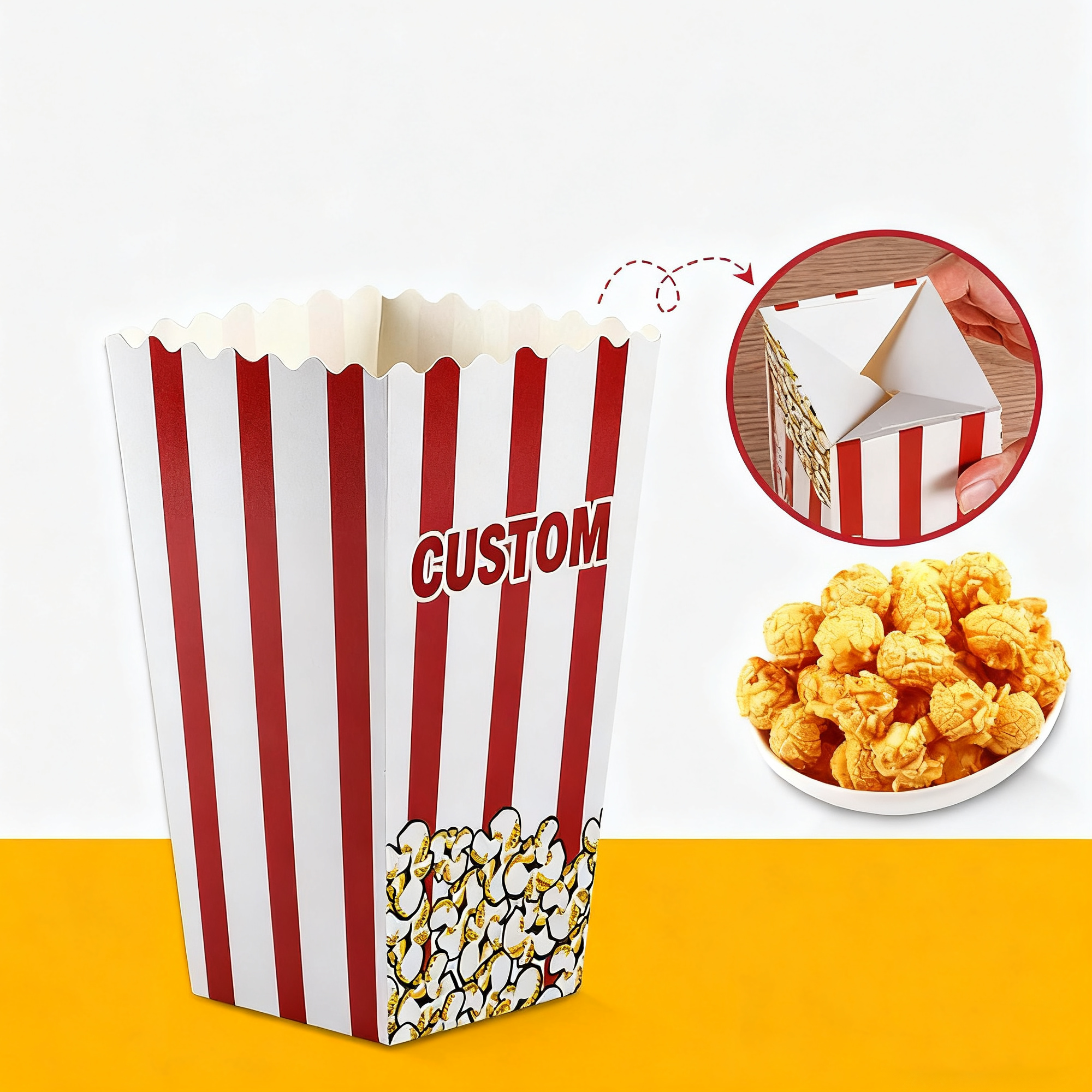 Disposable Popcorn Folding Box 2