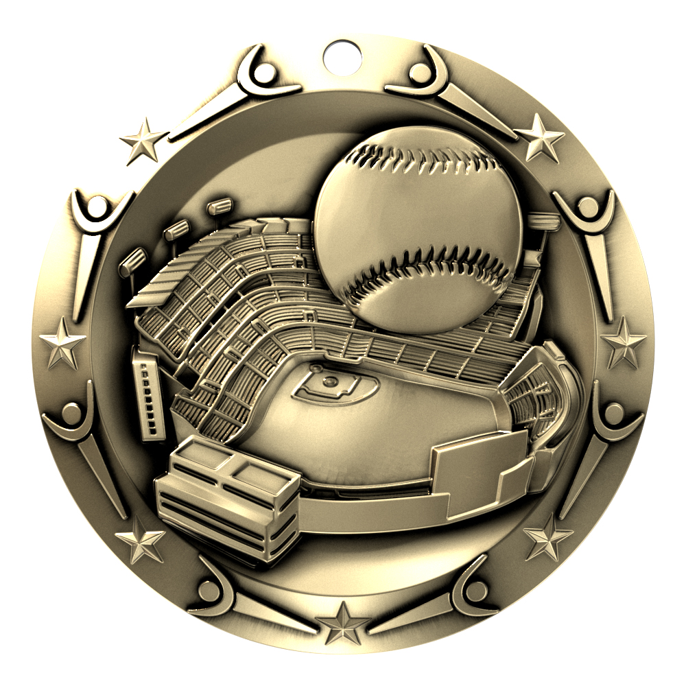 Baseball World Class Medallion (3") 7