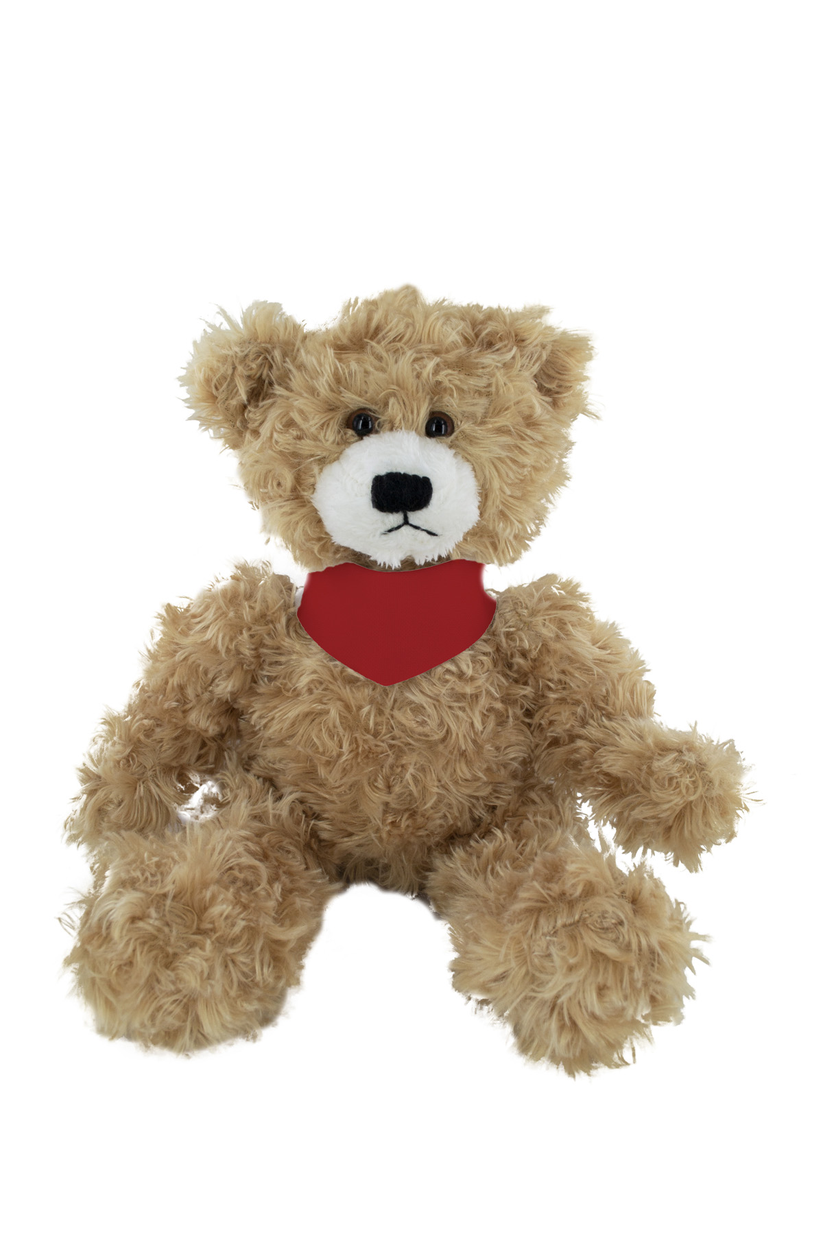 soft plush Beige Brandon Bear  with bandana 4