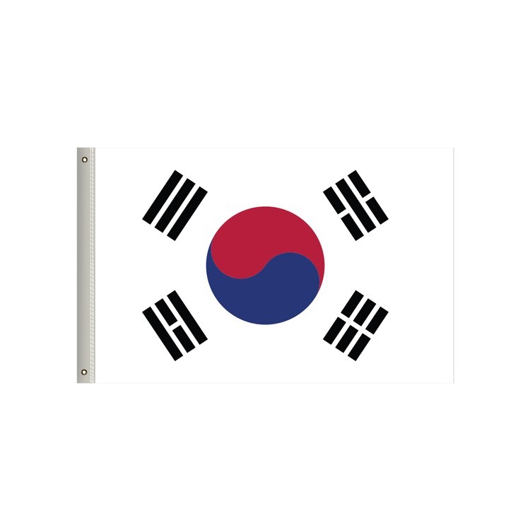National Flag, Korea Republic, Double-Sided - 36"W x 24"H 2