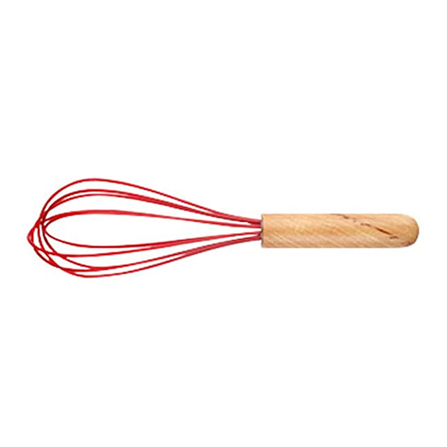 Silicone Whisk with Wooden Handle, Optional Cooking Utensil Set 3