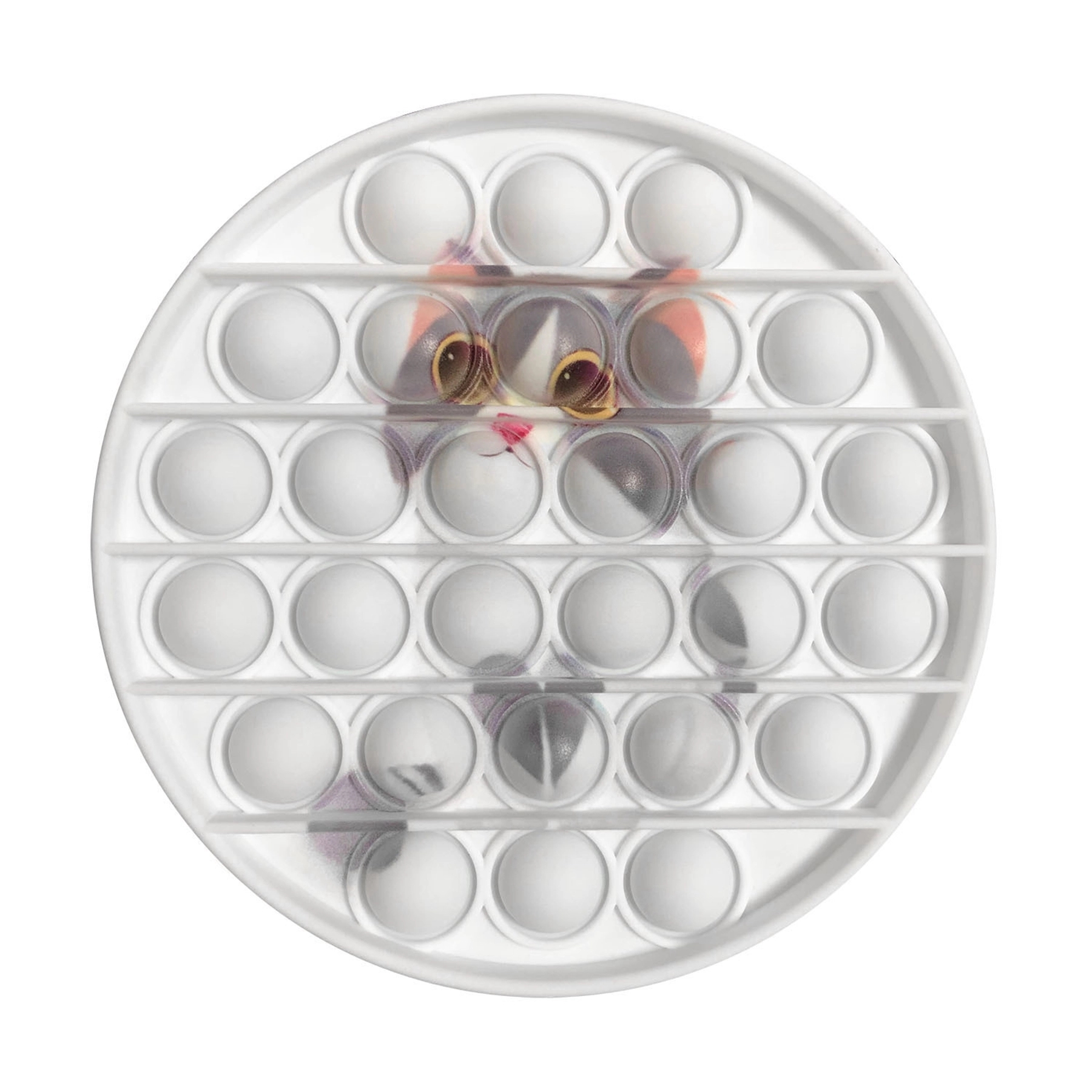 Round Full Color Print Push Pop Bubble Fidget Toy 2