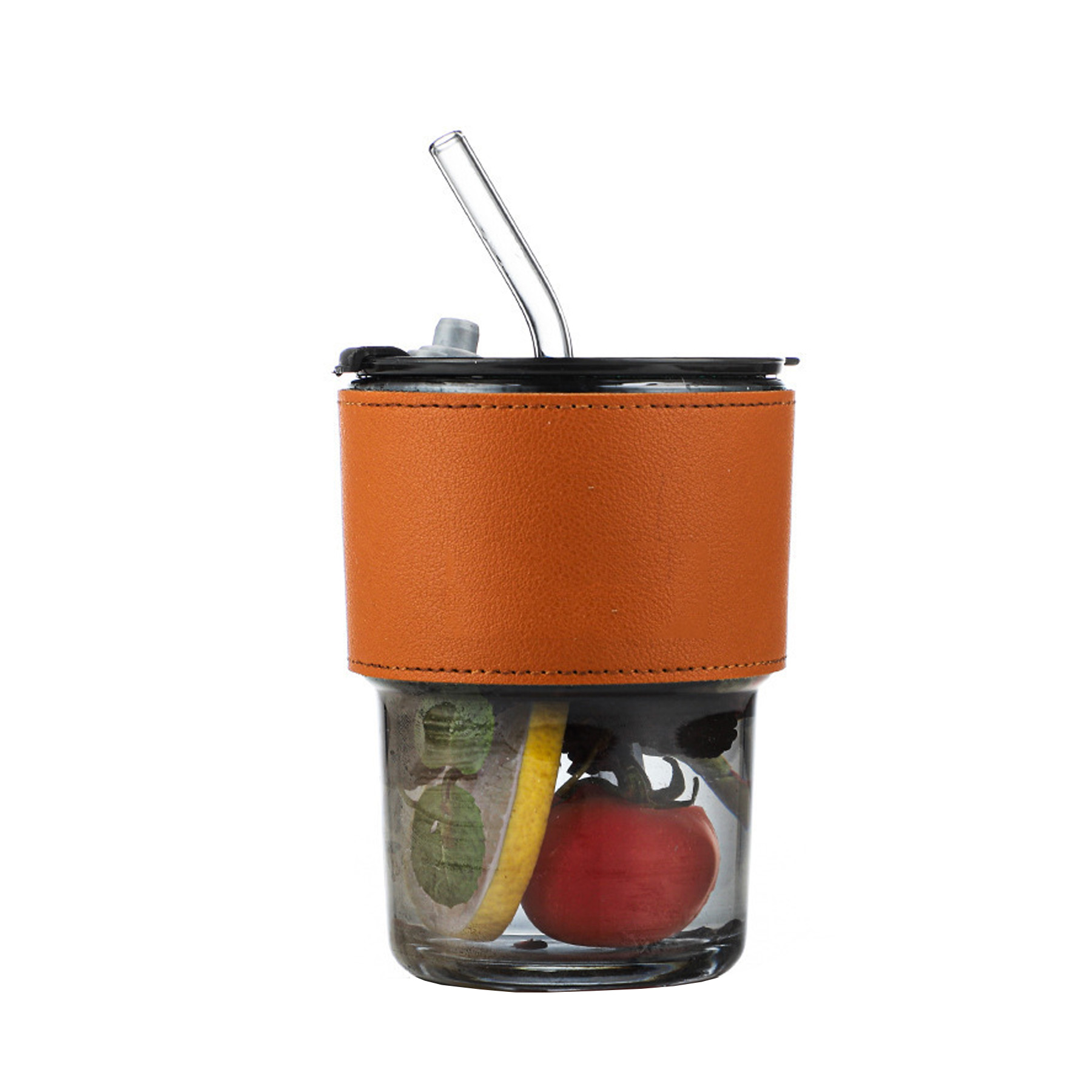 Glass Tumbler With Straw 2