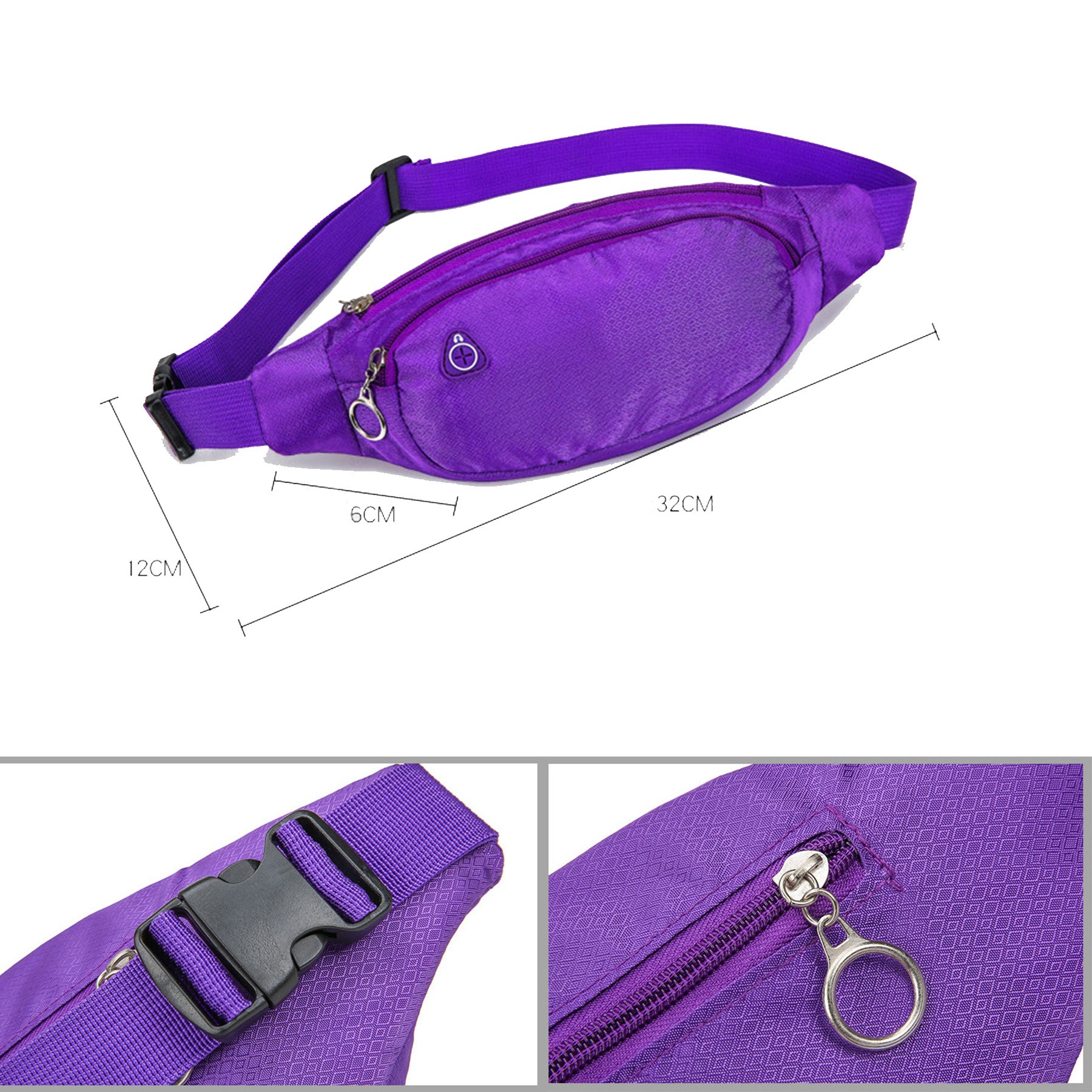 Sports Fanny Pack Crossbody Bag With Earphone Hole 3