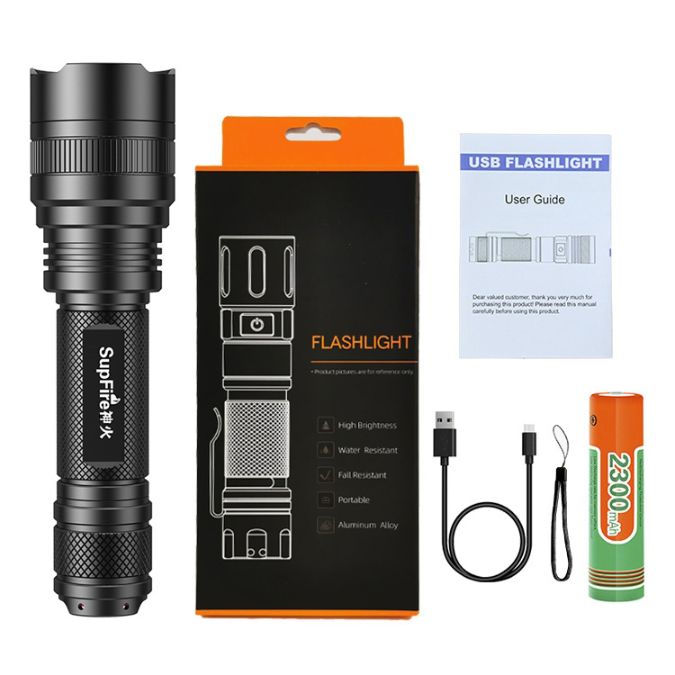 LED Flashlight Extremely Bright, Waterproof, USB-C Powered Rechargeable 2300mAh Battery, 1500 Lumens 7