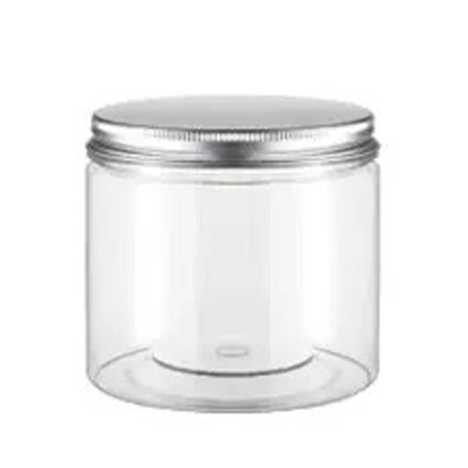 3Oz Aluminum Lid Plastic Clear Food Storage Jar 3