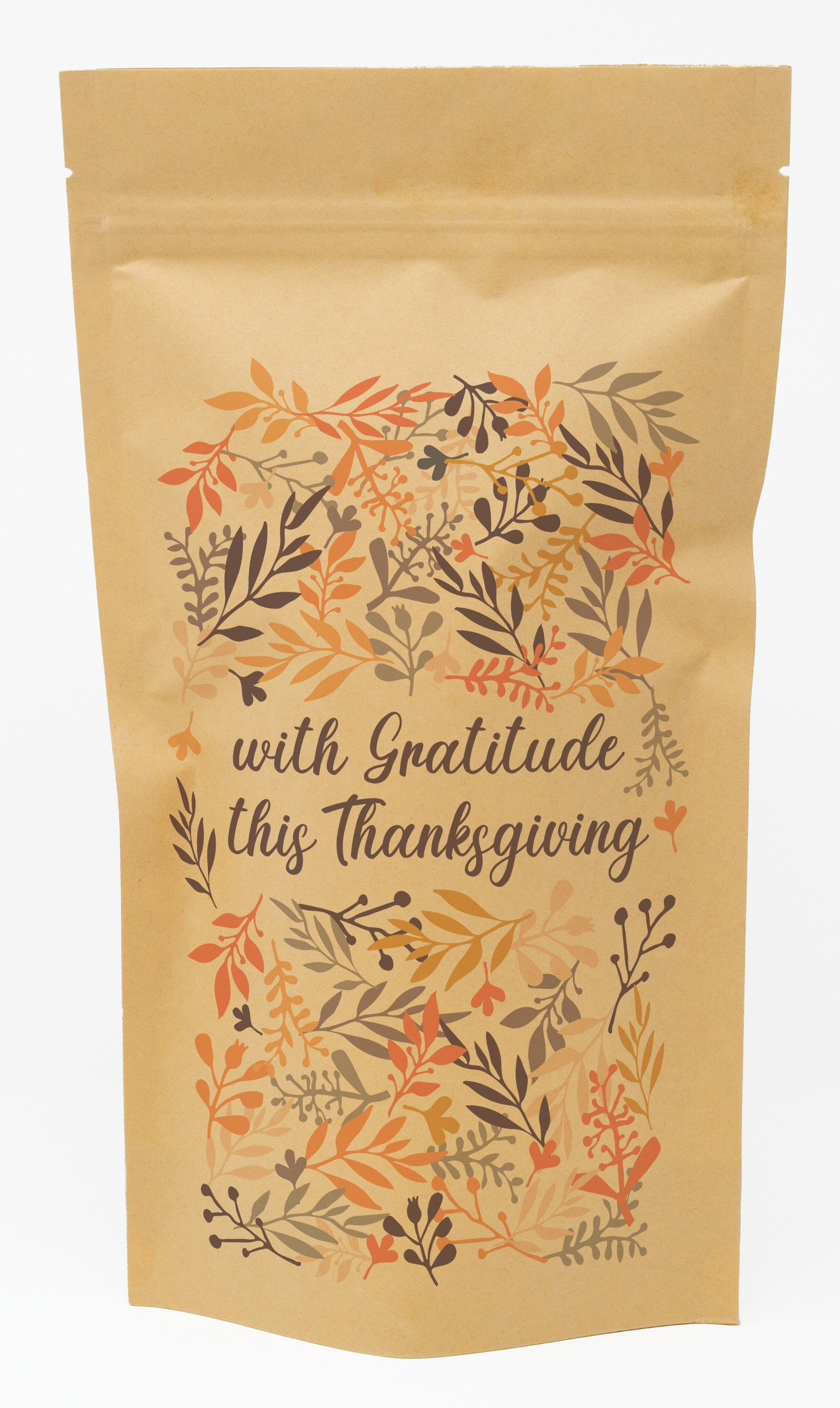 Fall Floral Predesigned Kraft Barrier Pouch (6"W x 11"H x 3"D)