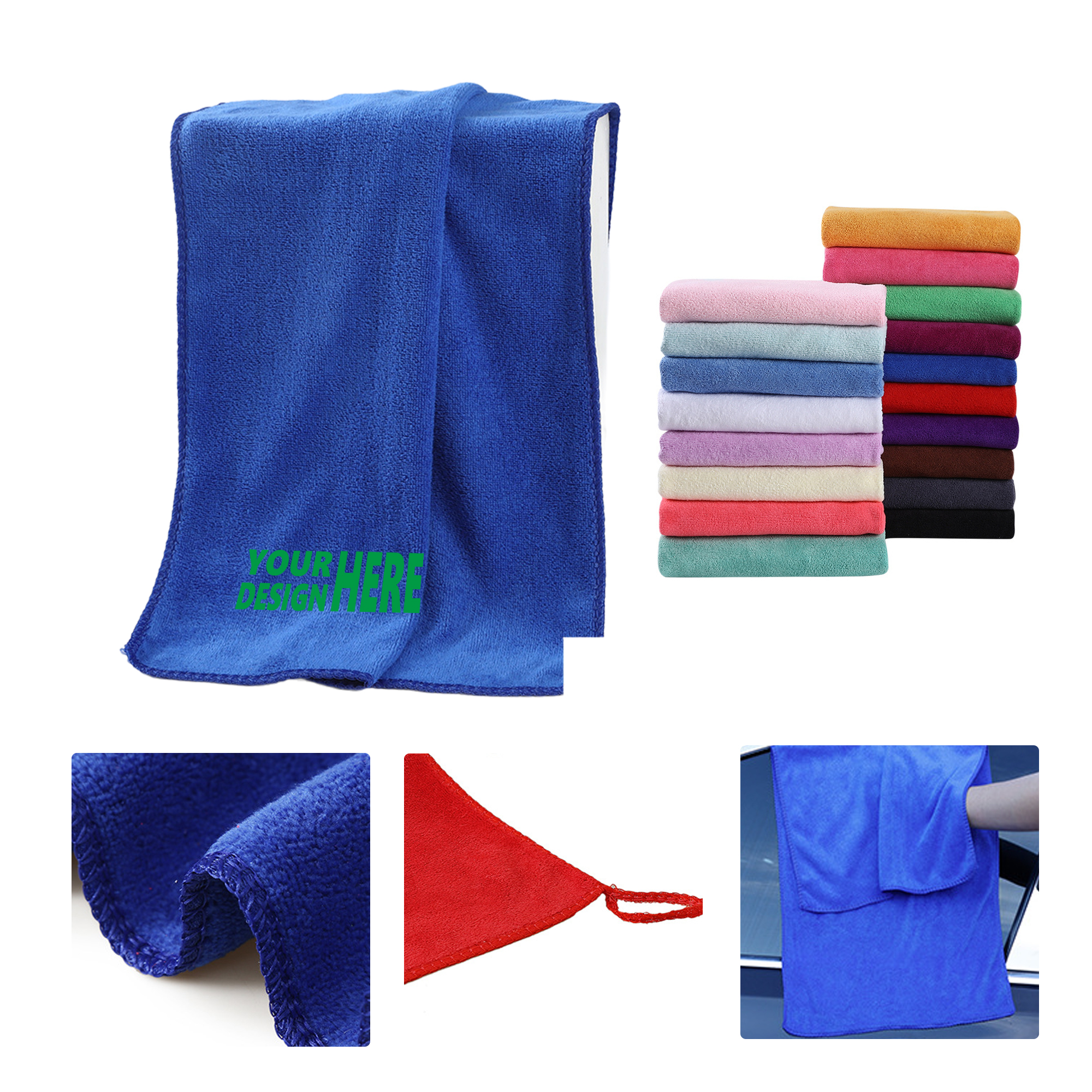 MOQ 50 Car Wash Towel Super Absorbent Cleaning Cloth Custom Logo 2