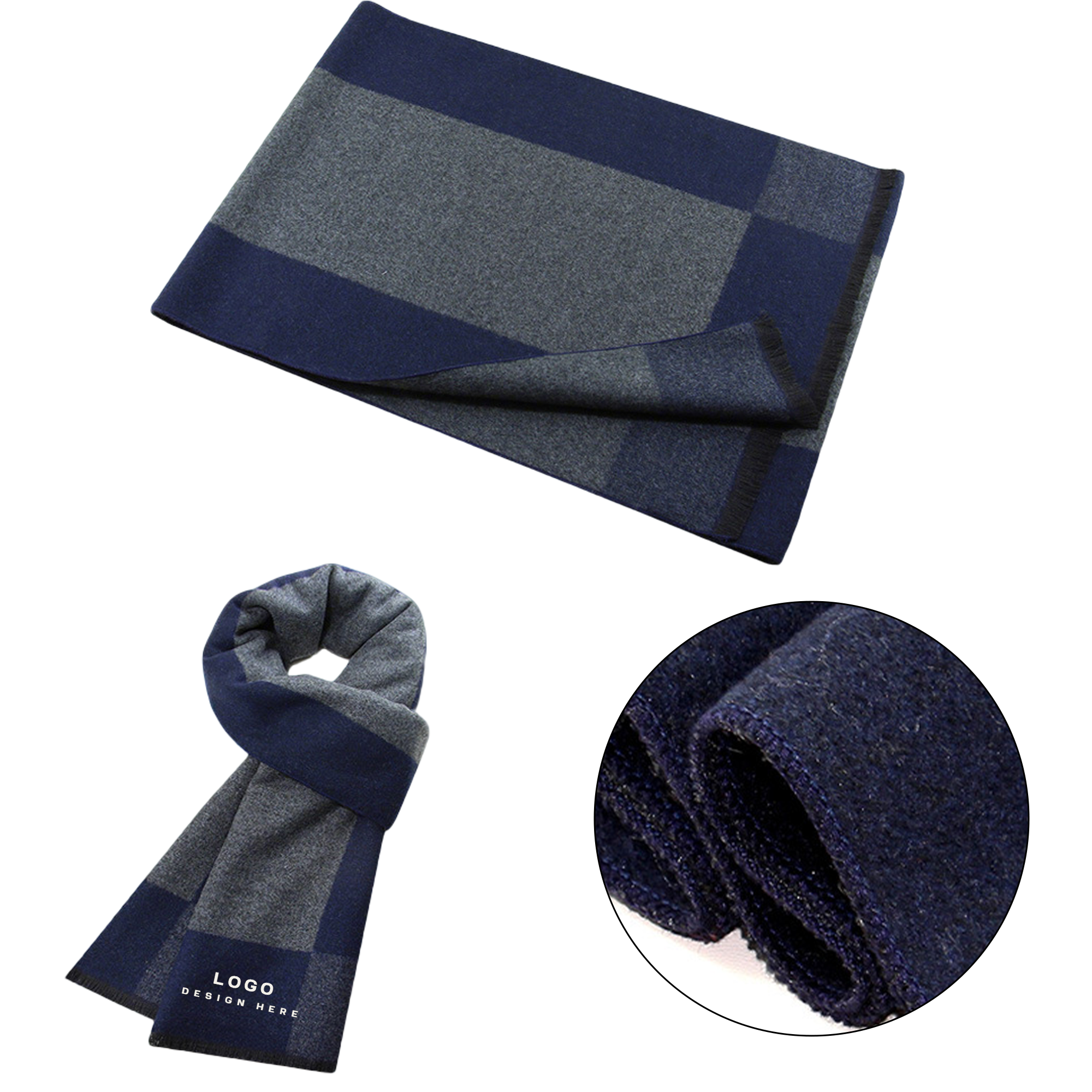 Winter Warm Plaid Men's Scarf 3