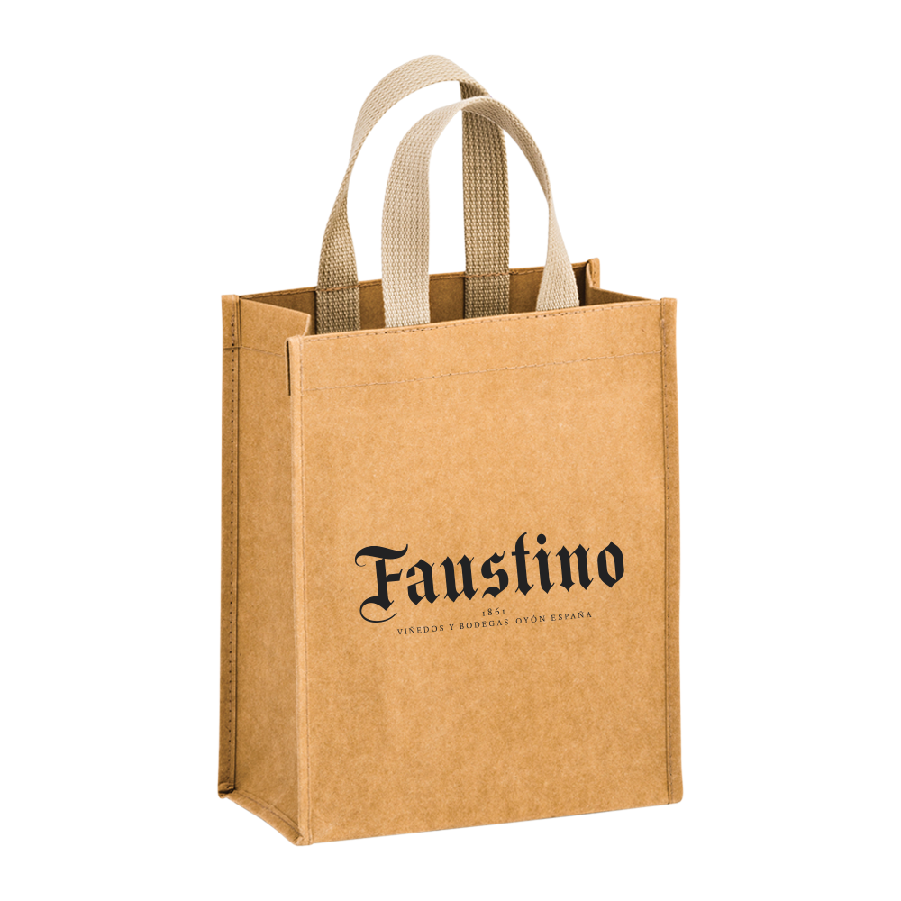 2-Bottle Washable Kraft Wine Tote 3