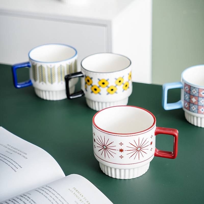 Ceramic Mug Handmade Retro Stoneware Cup 2