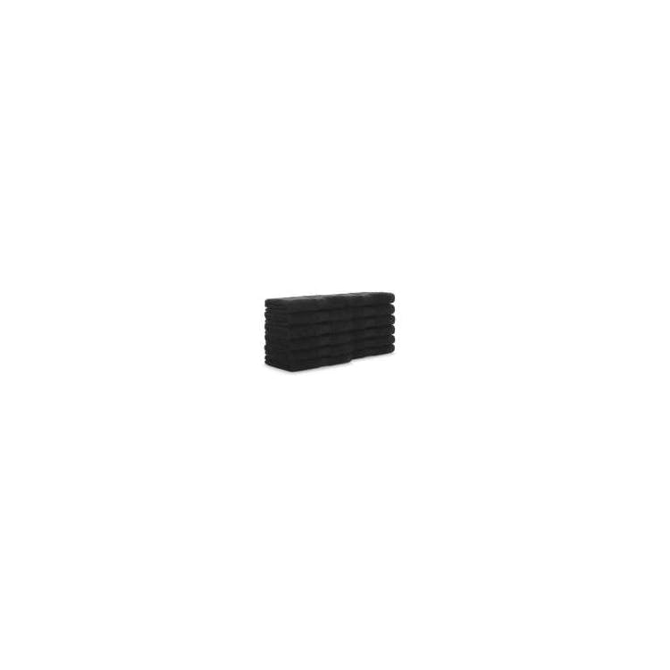 100% Cotton Washcloths - 12 x 12 Black 2
