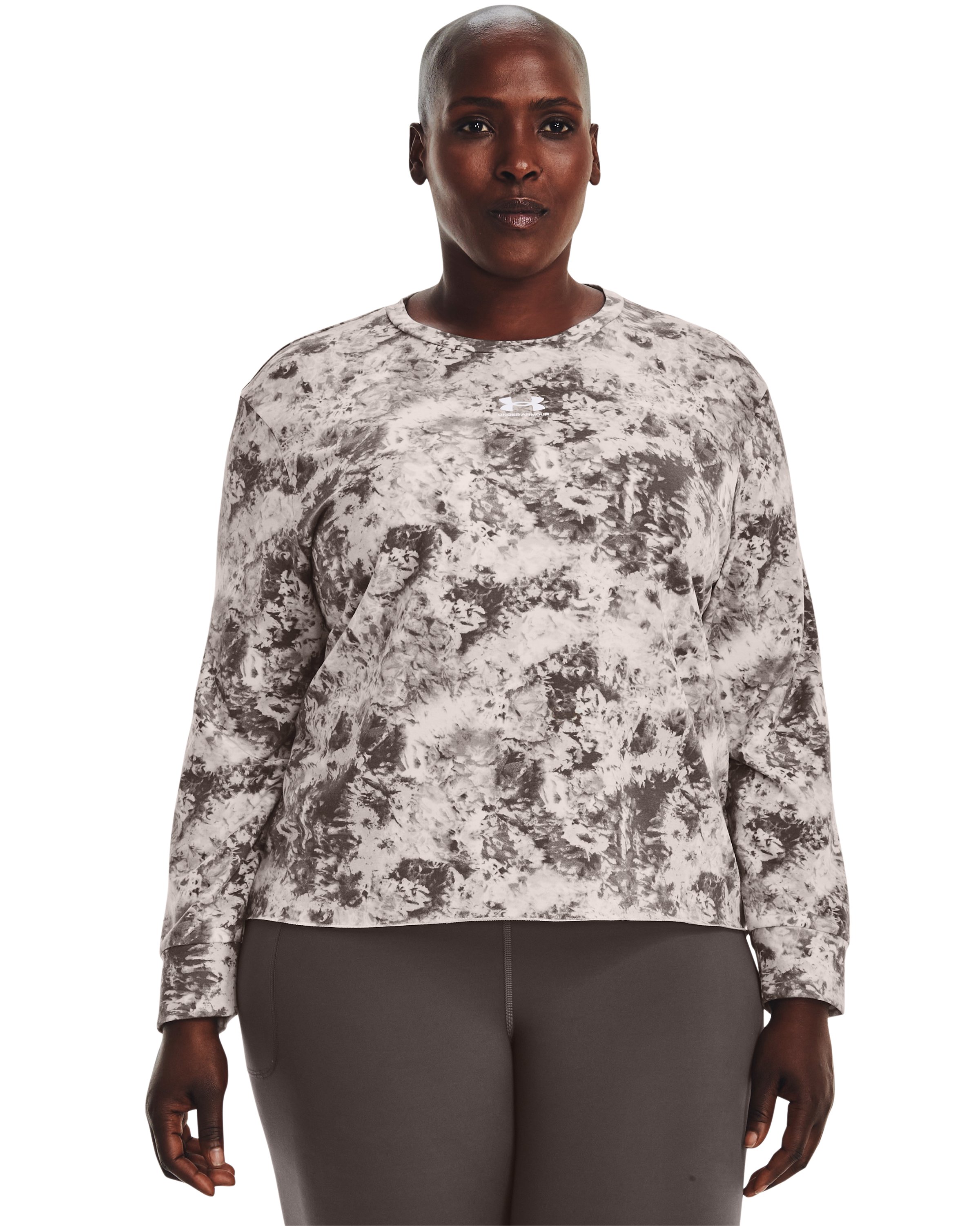 Women's UA Rival Terry Printed Crew 1