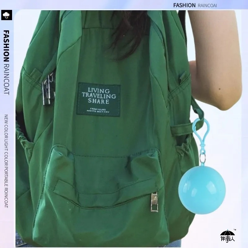 Disposable Portable Raincoats Hooked Poncho Ball 4