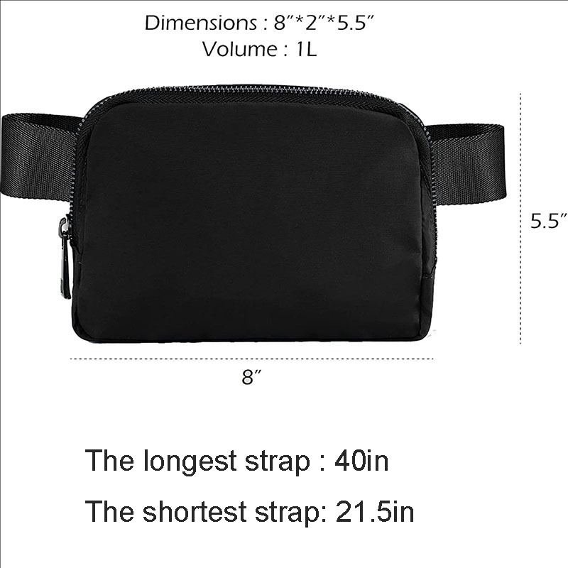 Light Waist Bag Waterproof Shoulder Bag Crossbody Fanny Pack 11