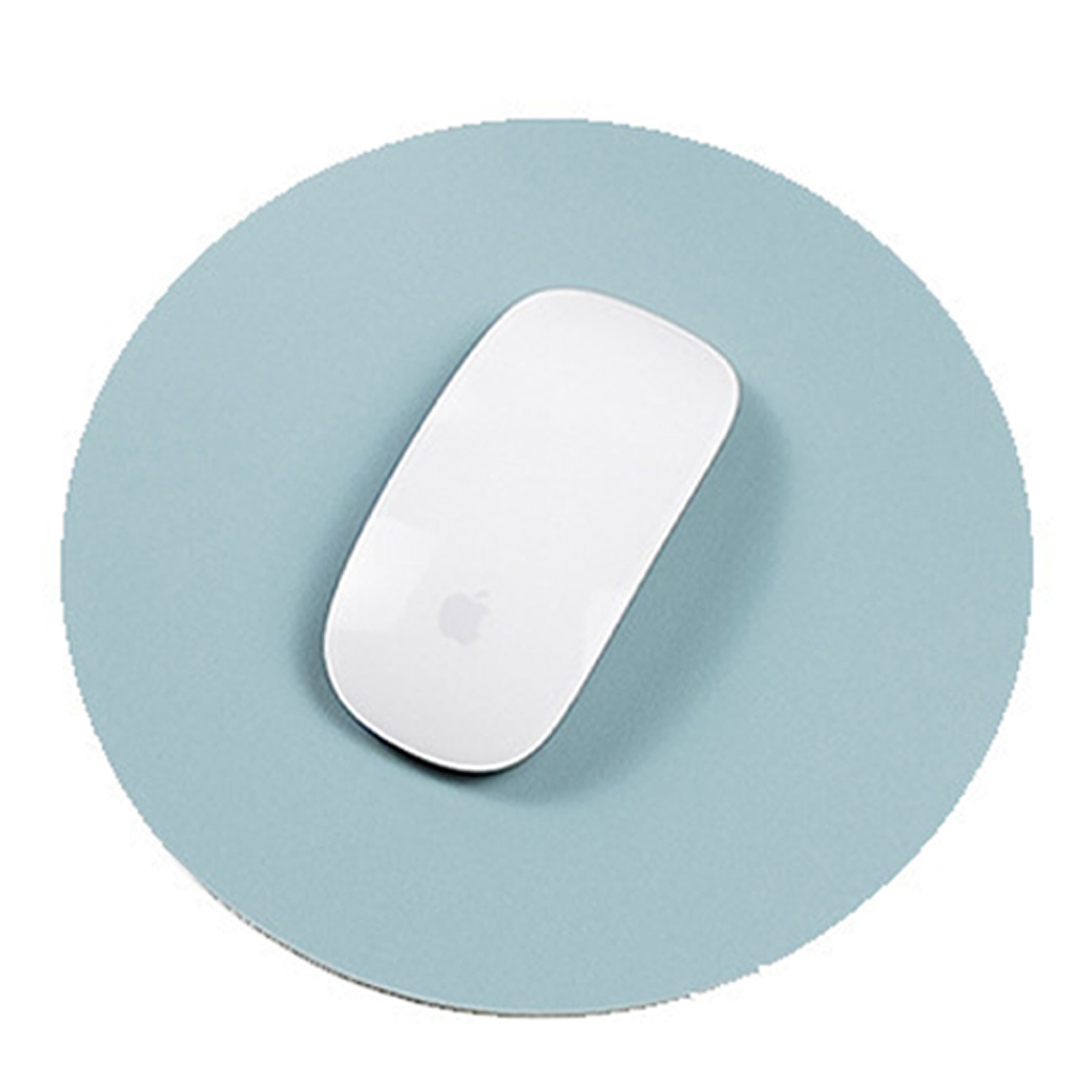 Leather Simple Round Mouse Pad 3