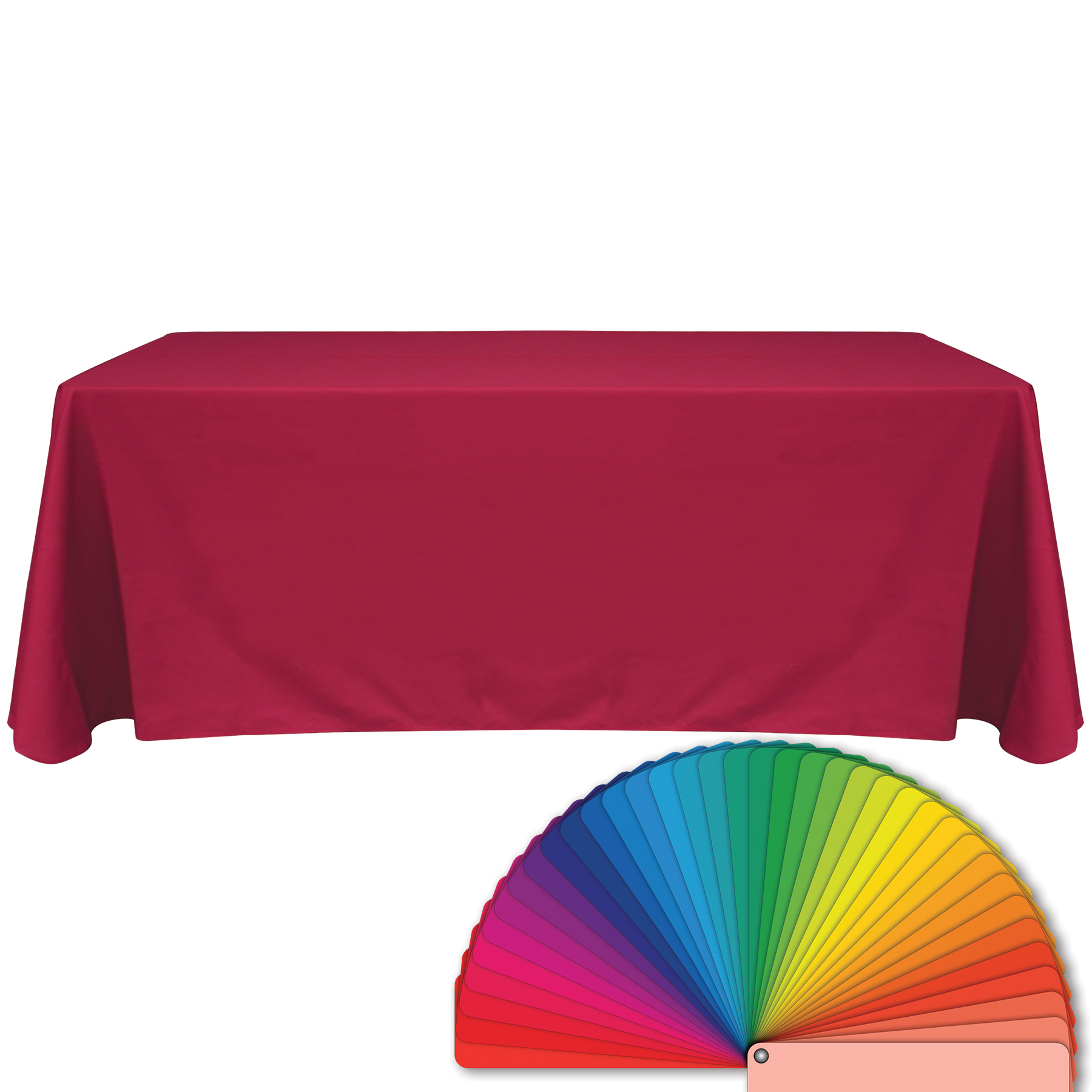 6' Blank Solid Color Polyester Table Throw 2