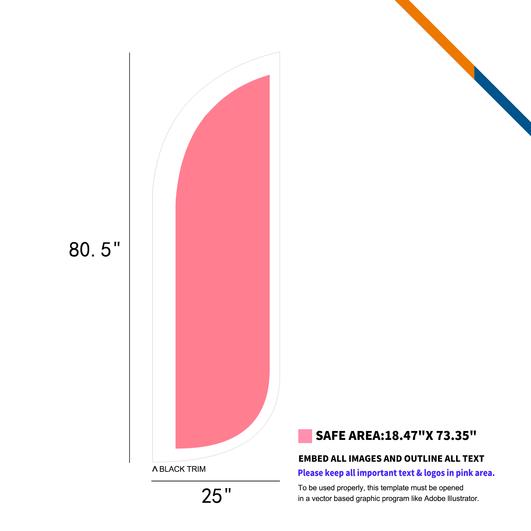 9' Carol Single-Sided Feather Flag 7