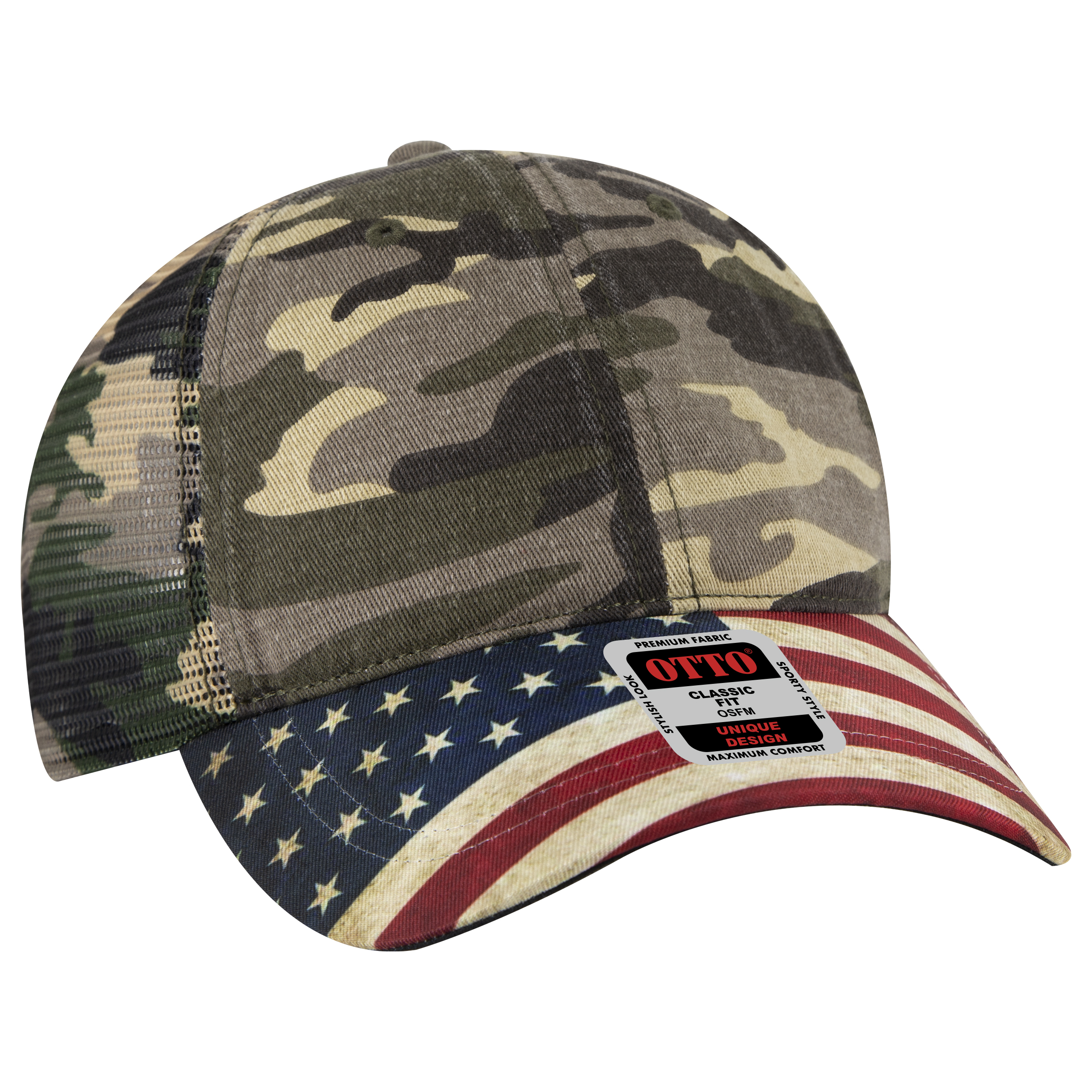 OTTO CAP® 6 Panel Low Profile Mesh Back Trucker Dad Hat 3